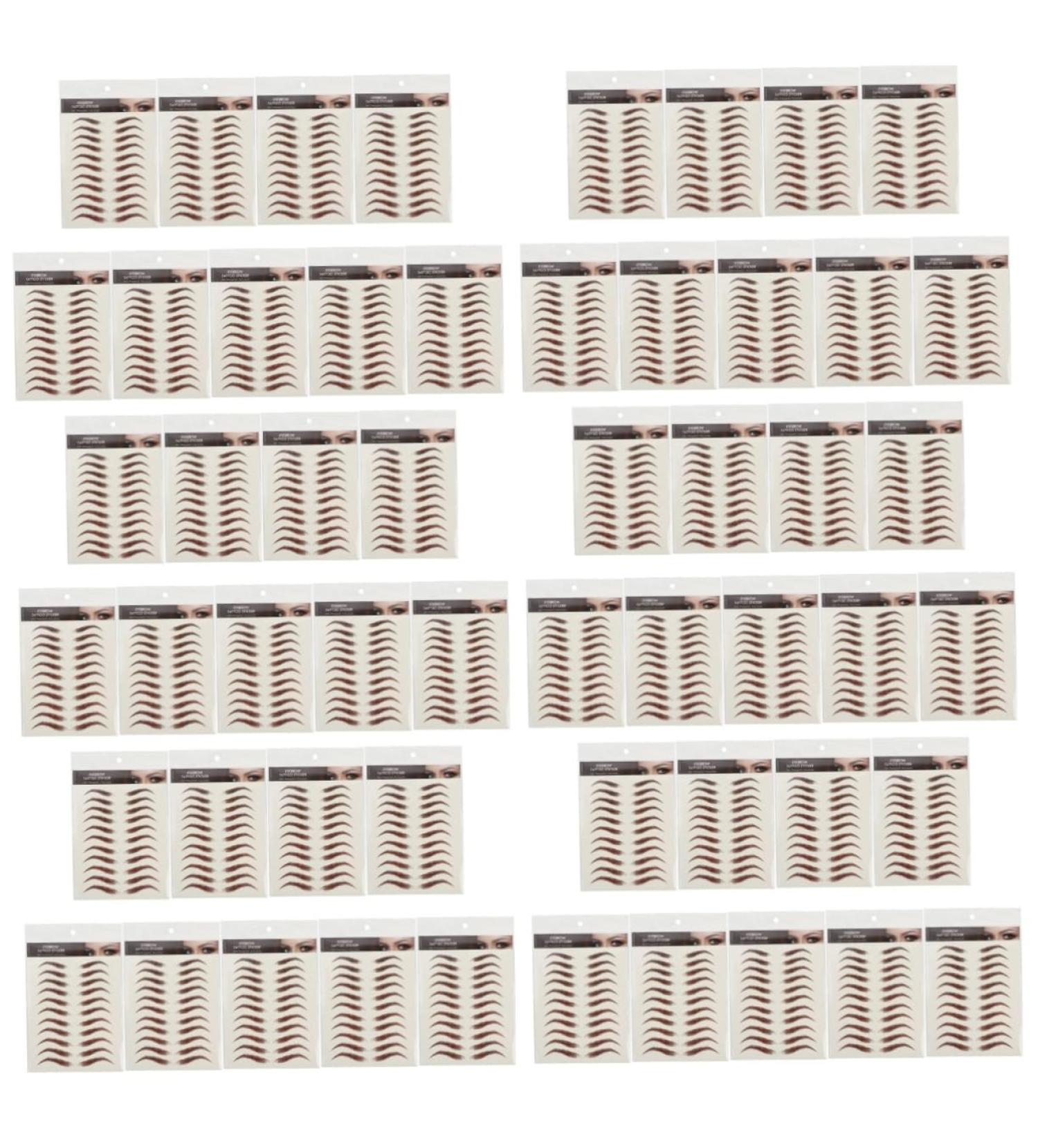 FOMIYES 54 Sheets Waterproof Eyebrow Stickers Waterproof Stickers Makeup Brow Sticker Temporary Brow Tattoos - Buy Online on GoSupps.com