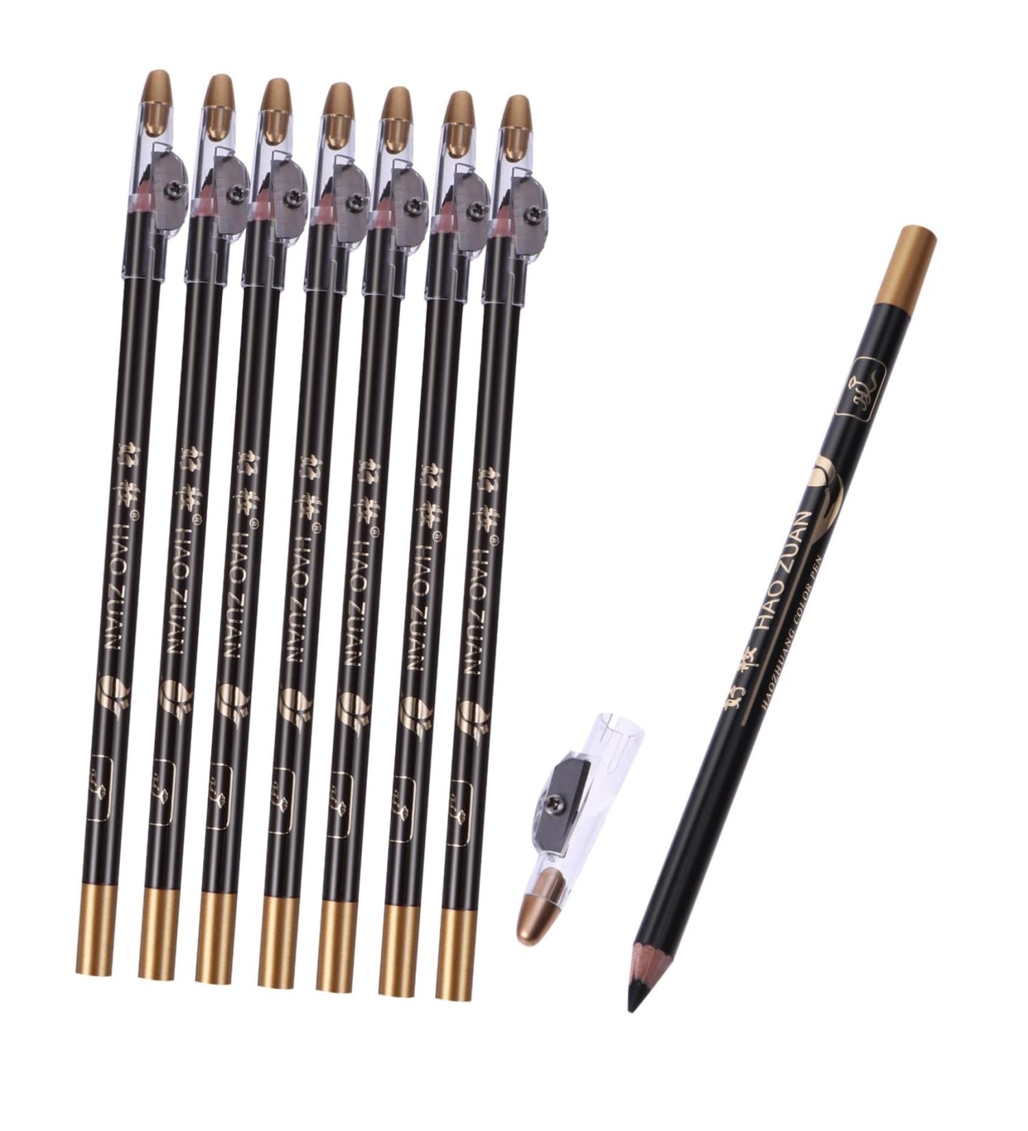 Mikinona 8pcs Sharpener Eyebrow Pencil beauty eyebrow pen Wooden waterproof eyebrow pencil 1 count (Pack of 1) Black - Buy Online on GoSupps.com