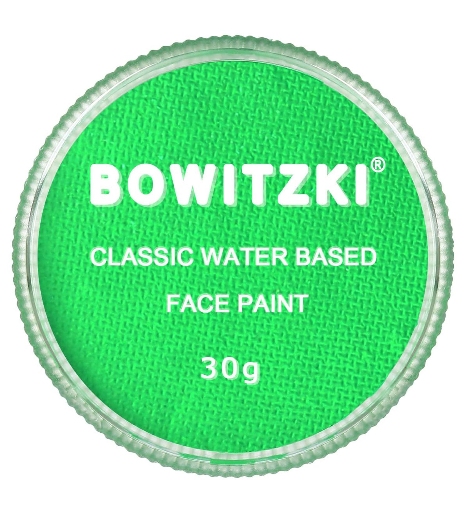 Bowitzki 30g Professional Face Paint Body Paint Water Based Face painting Makeup Safe for Kids and Adults Split Cake Single Color Halloween Christmas (Light Green) - Buy Online on GoSupps.com