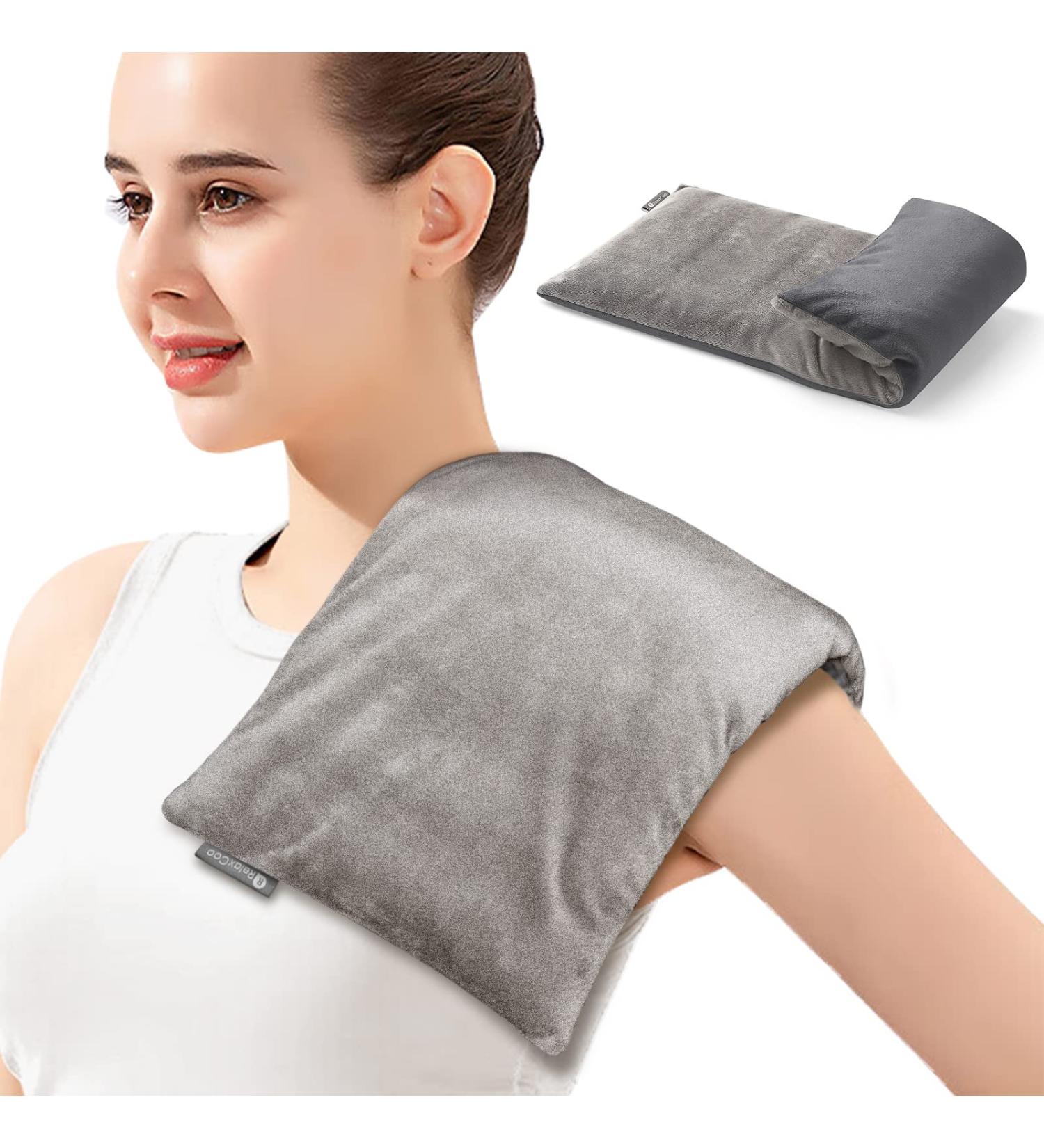 RelaxCoo Microwavable Heating Pad 8x18 with Washable Cover - Hot Pack for Neck, Shoulder, Back Pain Relief - Moist Heat Therapy for Muscles, Joints - Lavender Scented - Buy Online on GoSupps.com