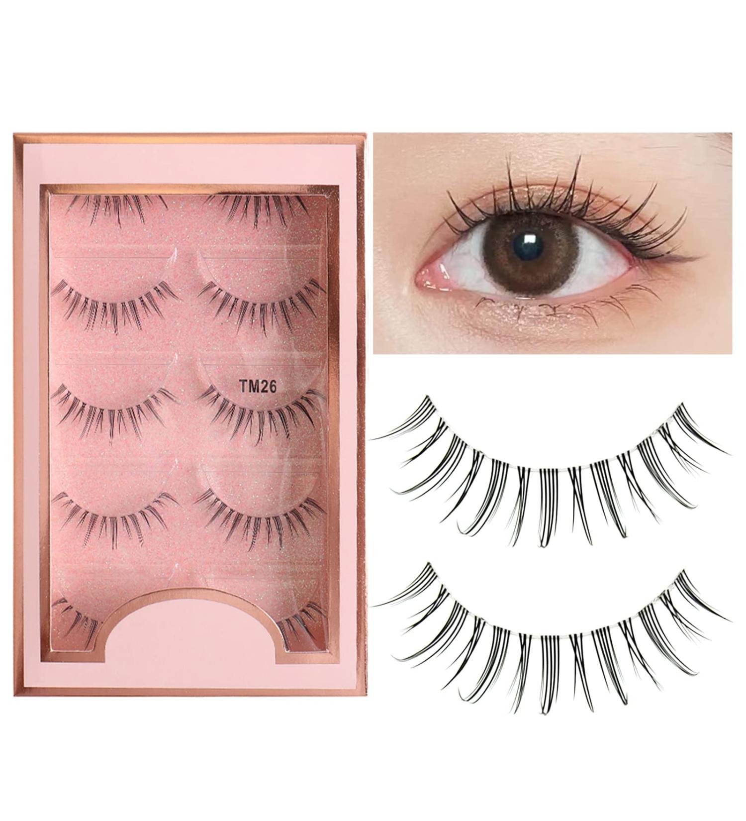 5 Pairs Natural Wispy False Eyelashes - Reusable & Easy to Apply | Natural Look (TM26) - Buy Online on GoSupps.com