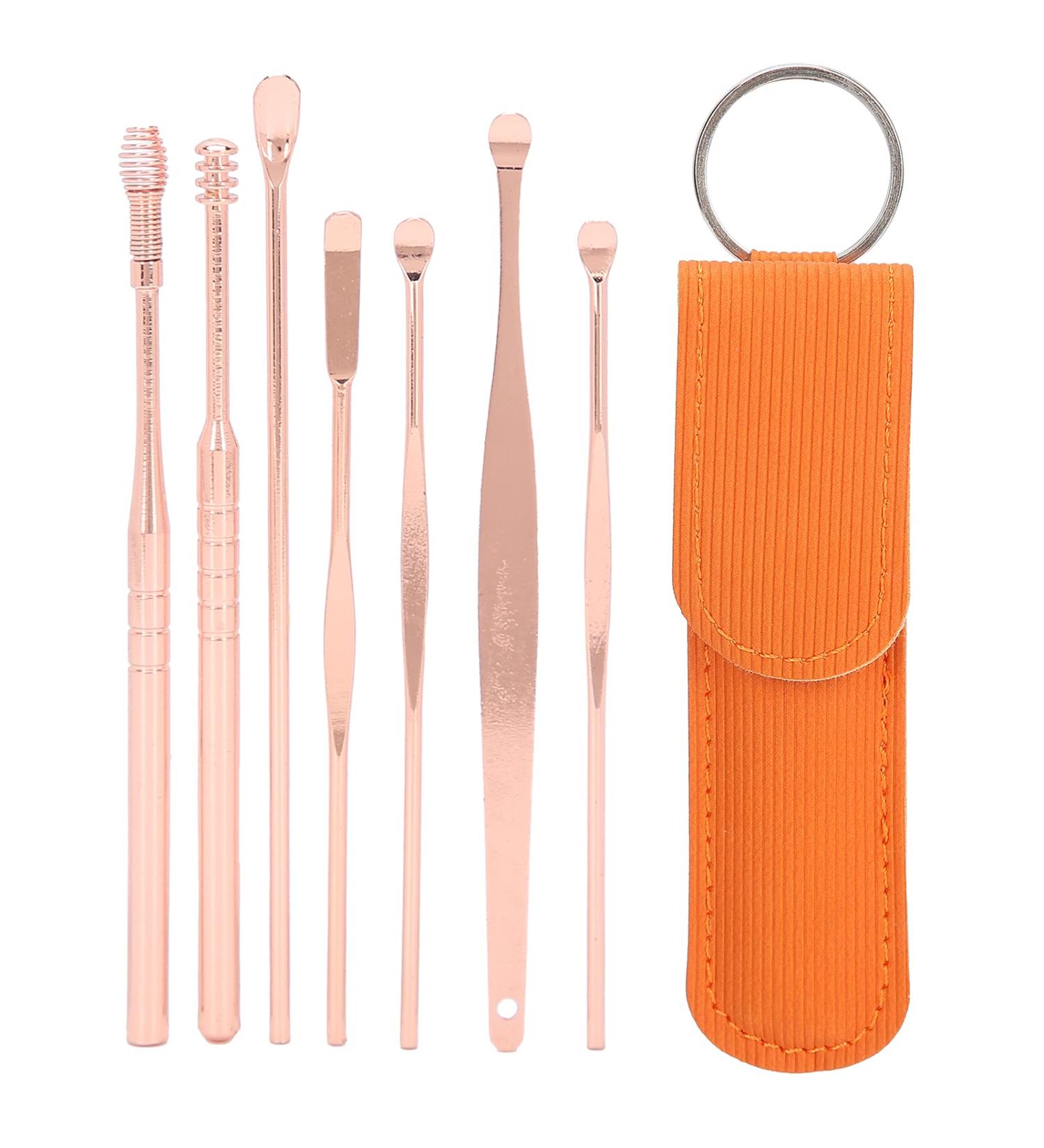 Portable Spiral Ear Wax Remover Set - Stainless Steel Ear Pick Tool for Effective Ear Cleaning - Buy Online on GoSupps.com