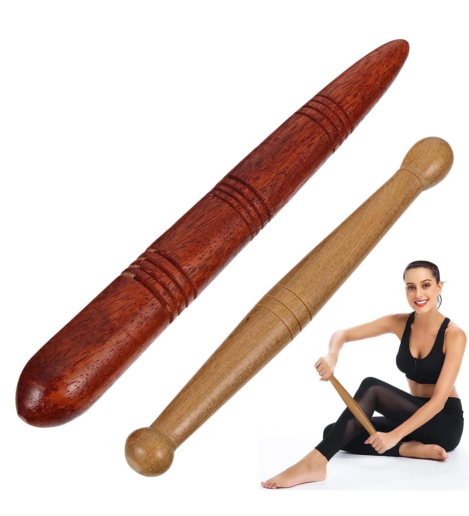 Buy Cisixin 2-Piece Wood Massage Sticks for Trigger Point Therapy | Thai Massage Roller Sticks for Feet Legs Neck & Back - International Shipping Available - Buy Online on GoSupps.com