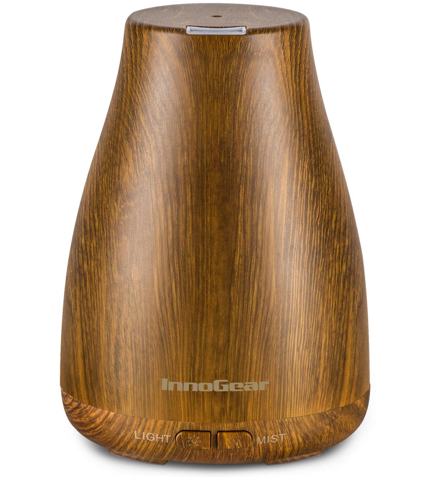 InnoGear Essential Oil Diffuser - Upgraded Aromatherapy Diffuser with 7 Color Lights and 2 Mist Modes - Bronze Finish - Buy Online on GoSupps.com