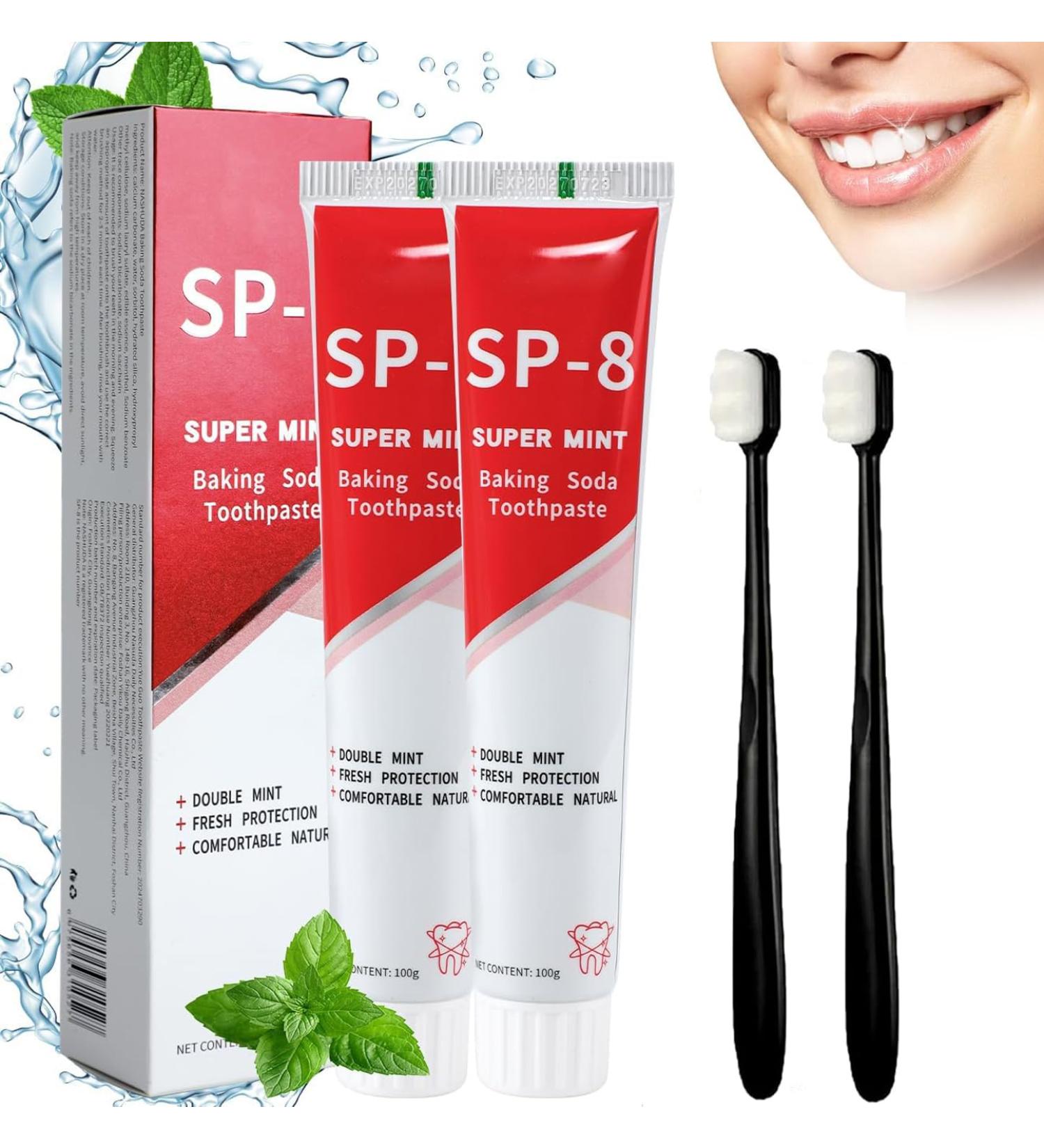 SP-8 Ultra Whitening Probiotic Toothpaste - Deep Cleaning & Stain Removal for Fresh Breath | International Shipping - Buy Online on GoSupps.com