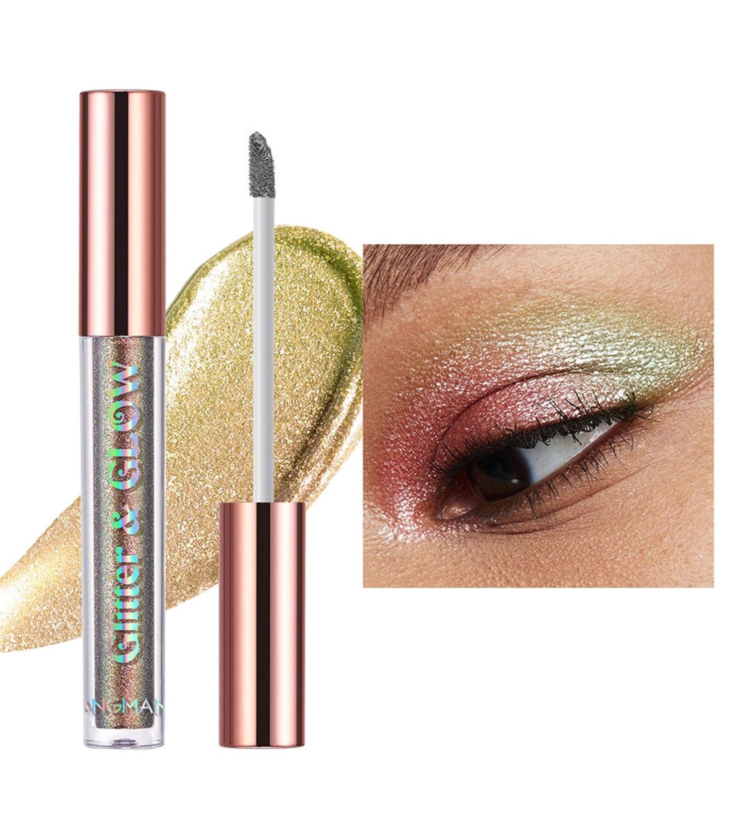 Eyeshadow Liquid Eyeshadow Metallic Eye Makeup Brilliant Gel Highlighter Shimmer Shadow Champagne Blush Brighten Eyes Make Up Aezon 03# - Buy Online on GoSupps.com