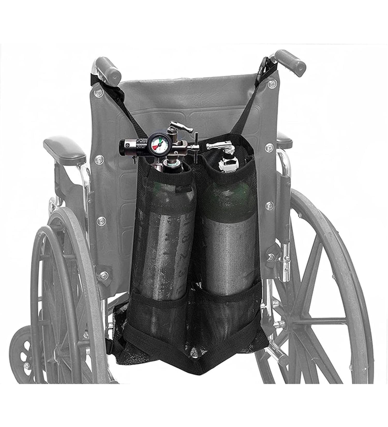 VEraiz Double Oxygen Tank Bag Dual Oxygen Tank Holder with Mesh Storage Pocket Dual Oxygen Tank Storage Bag for Personal Use Family and Hospital - Buy Online on GoSupps.com