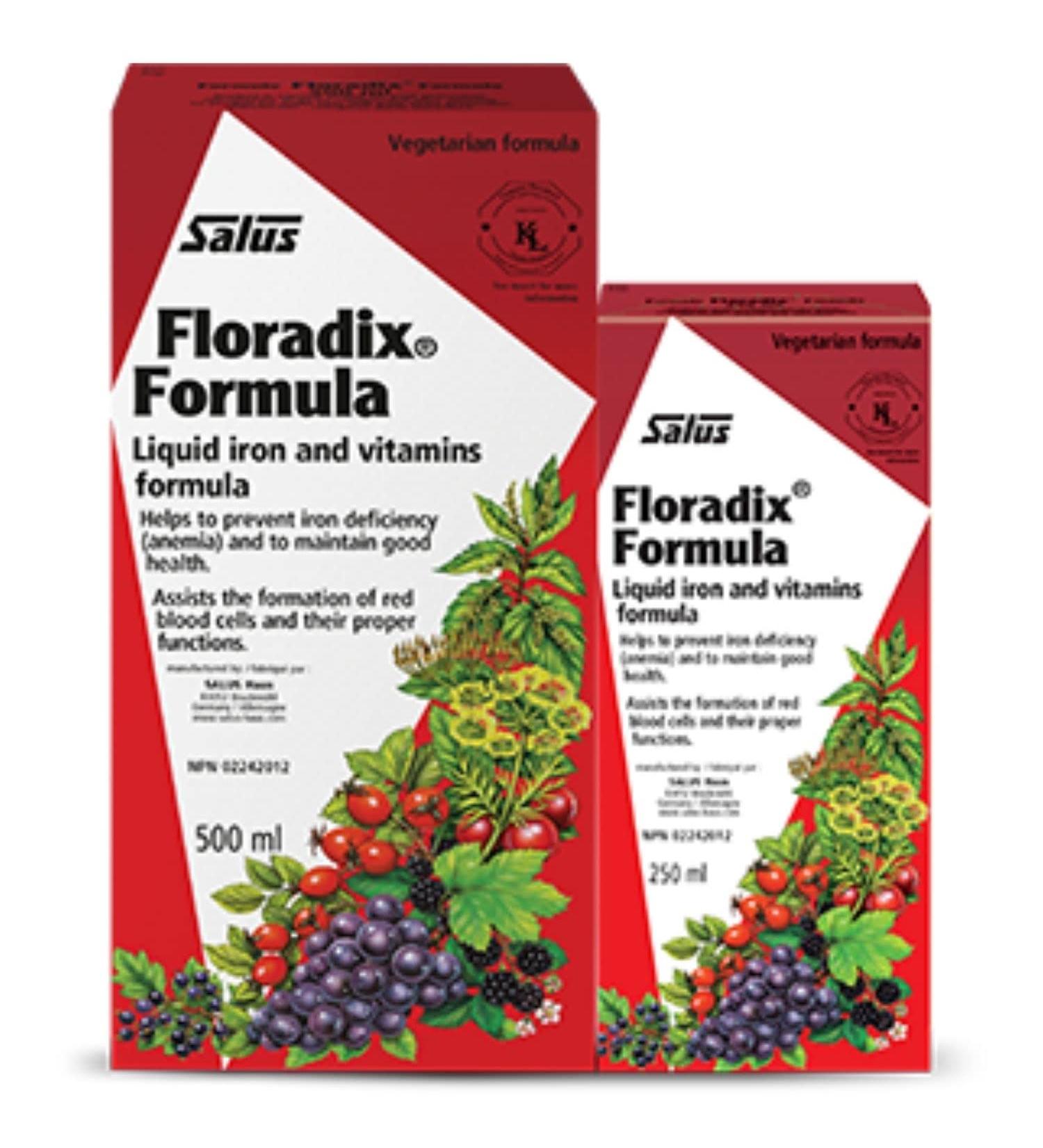 Salus Floradix Liquid Iron and Vitamin Formula Bonus Pack (500ml+250ml) - Buy Online on GoSupps.com