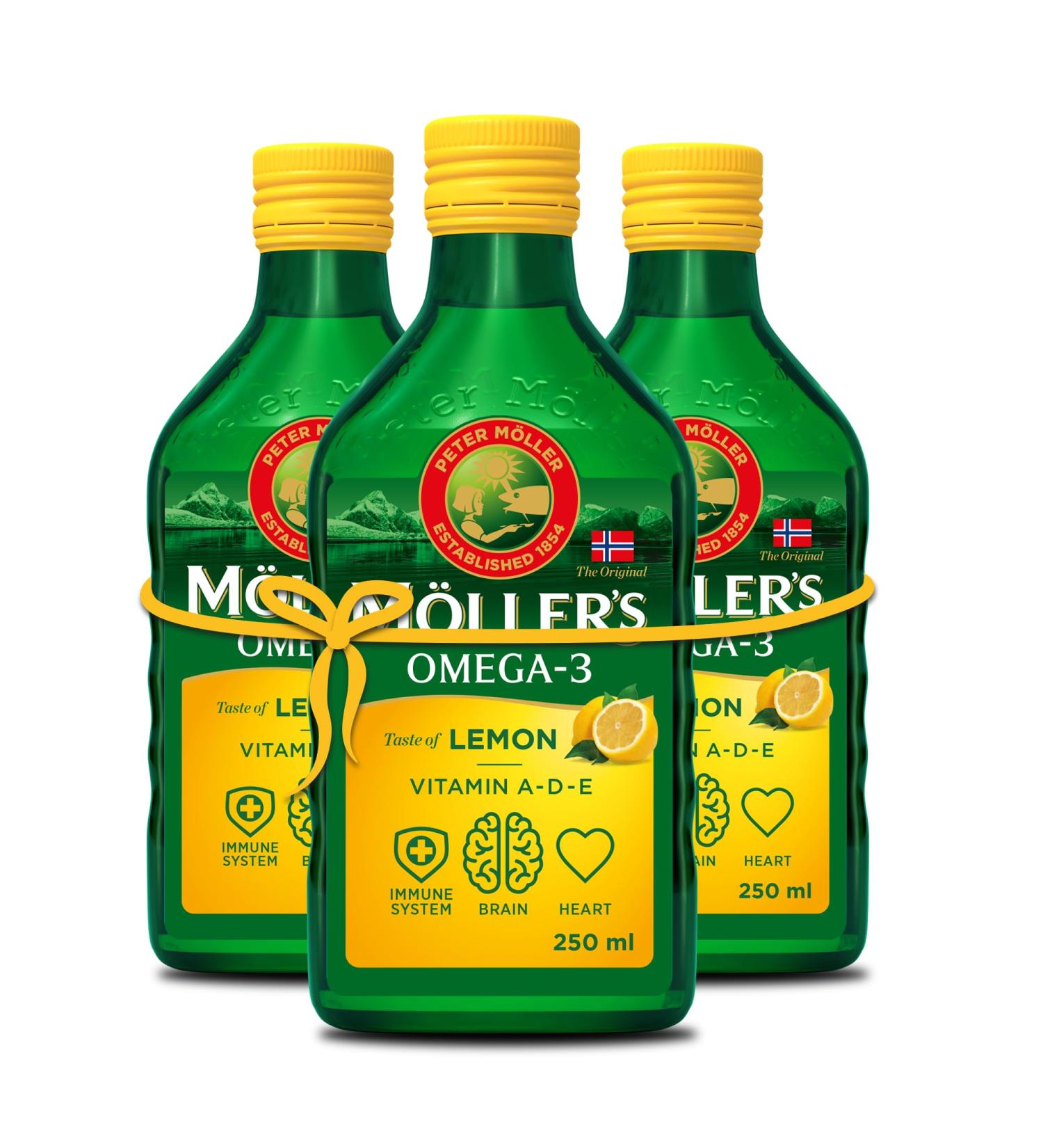 M ller's Omega 3 Cod Liver Oil | Nordic Dietary Supplement with EPA DHA Vitamin A D E | Top Price | High Purity Natural Cod Liver Oil | 165 Old Brand - Buy Online on GoSupps.com