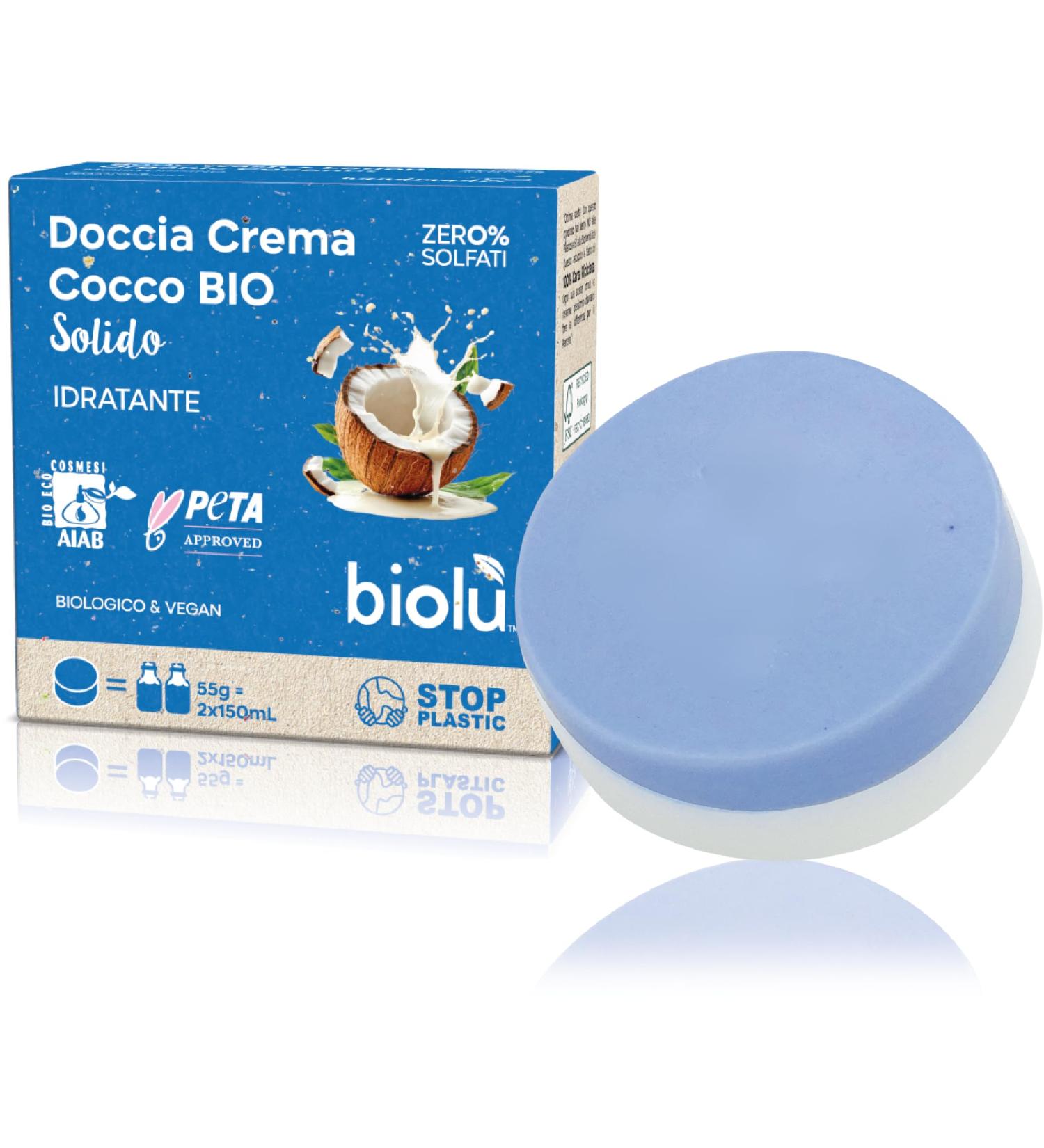  BIOLU SOLID SHOWER COCONUT ORGANIC 55 GR - BIOLU COD. LBSDCO - Buy Online on GoSupps.com