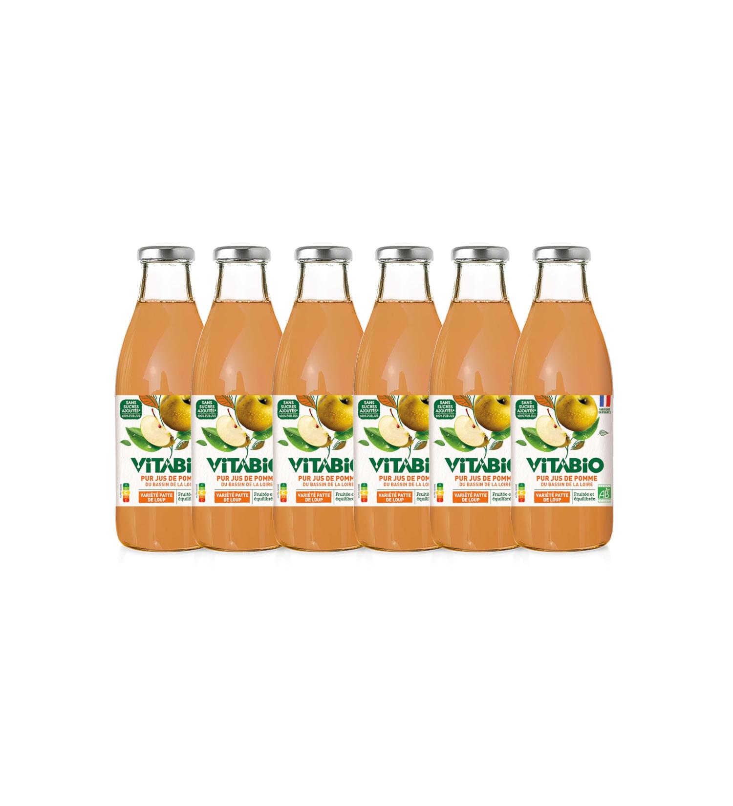 VITABIO 100% Pure Juice - Wolf's Paw Apple - 750 ml - Organic - Pack of 6