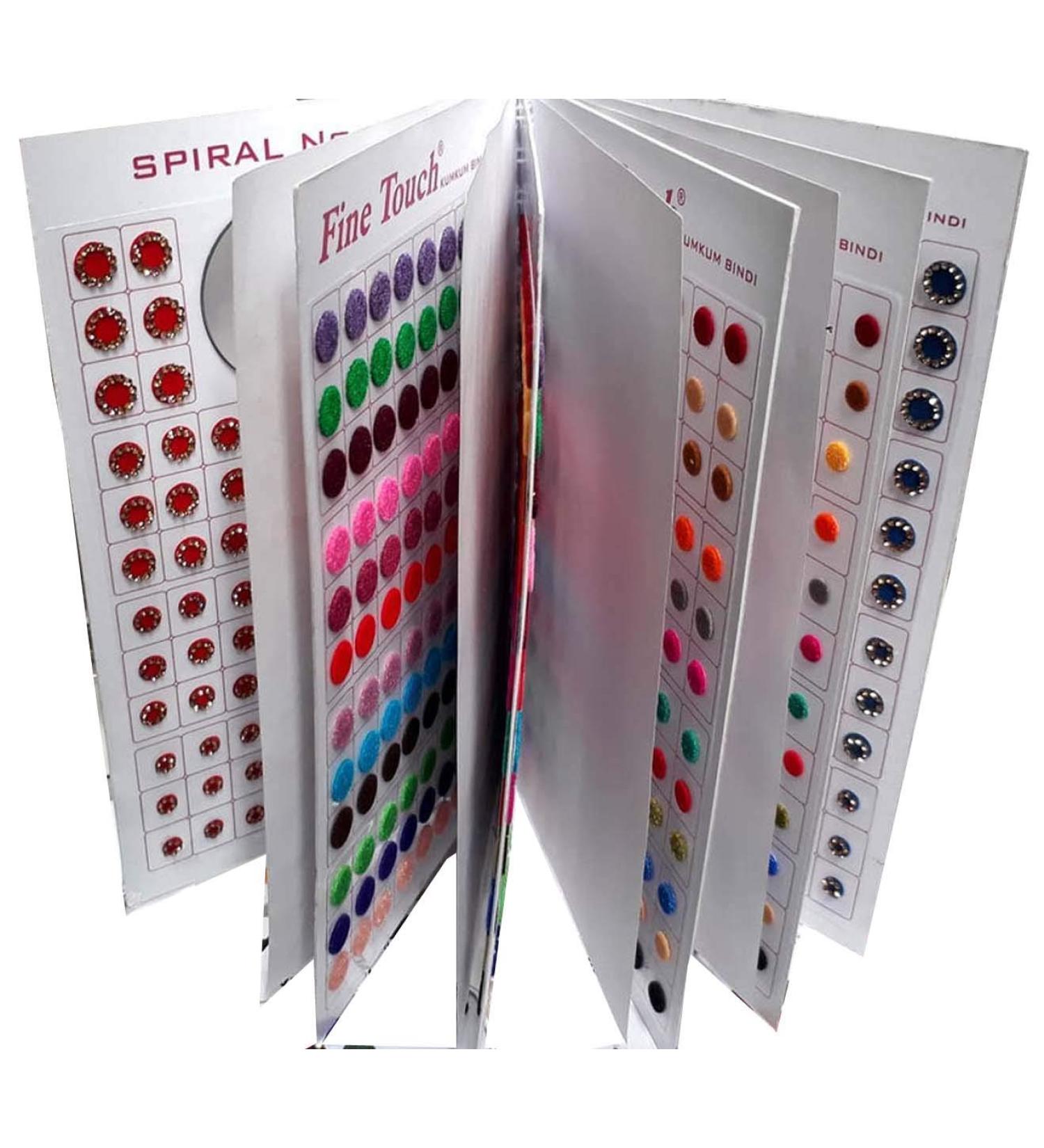 960 Indian Velvet Stylish Bindi Booklet Fashion Beautiful Round Stones Bindi Book For women Crystal bindi - Buy Online on GoSupps.com