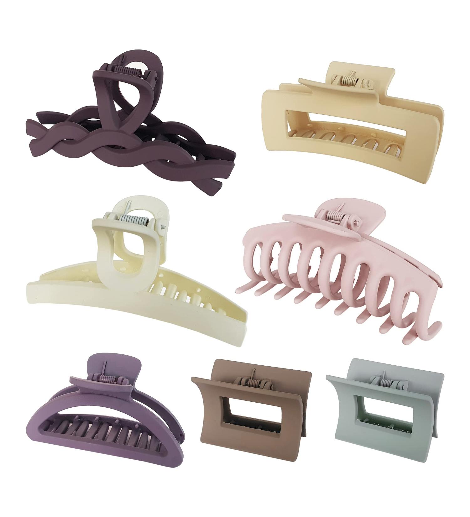Elemensse Hair Claw Clips Variety Pack - Assorted Sizes & Colors for Women - Ideal for Thin & Thick Hair - Buy Online on GoSupps.com