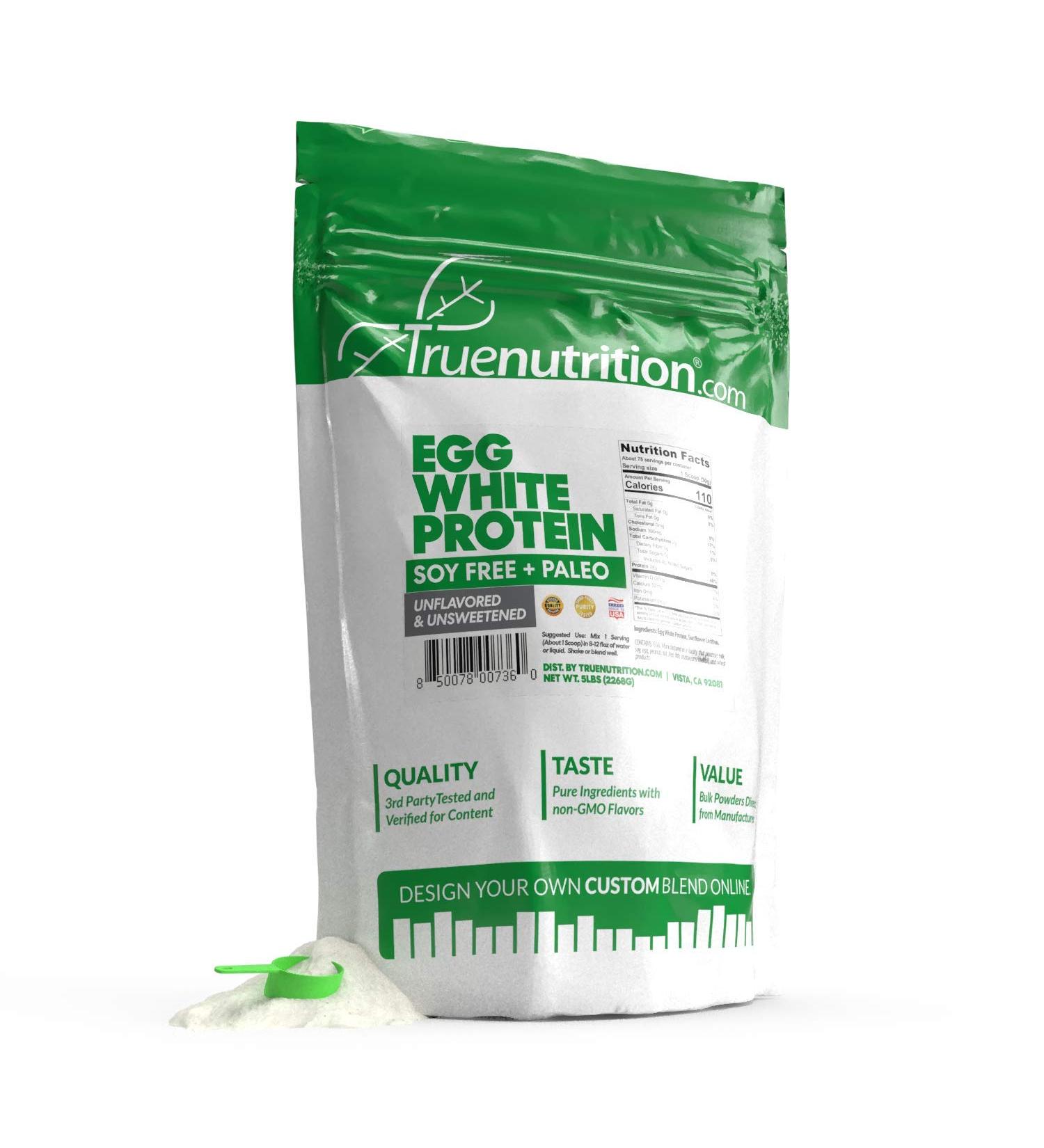 5LBS Unflavored Egg White Protein Powder - Paleo, Keto, Carnivore Friendly - Lactose & Gluten-Free - Customize Your Protein with Free Enhancements - Buy Online on GoSupps.com