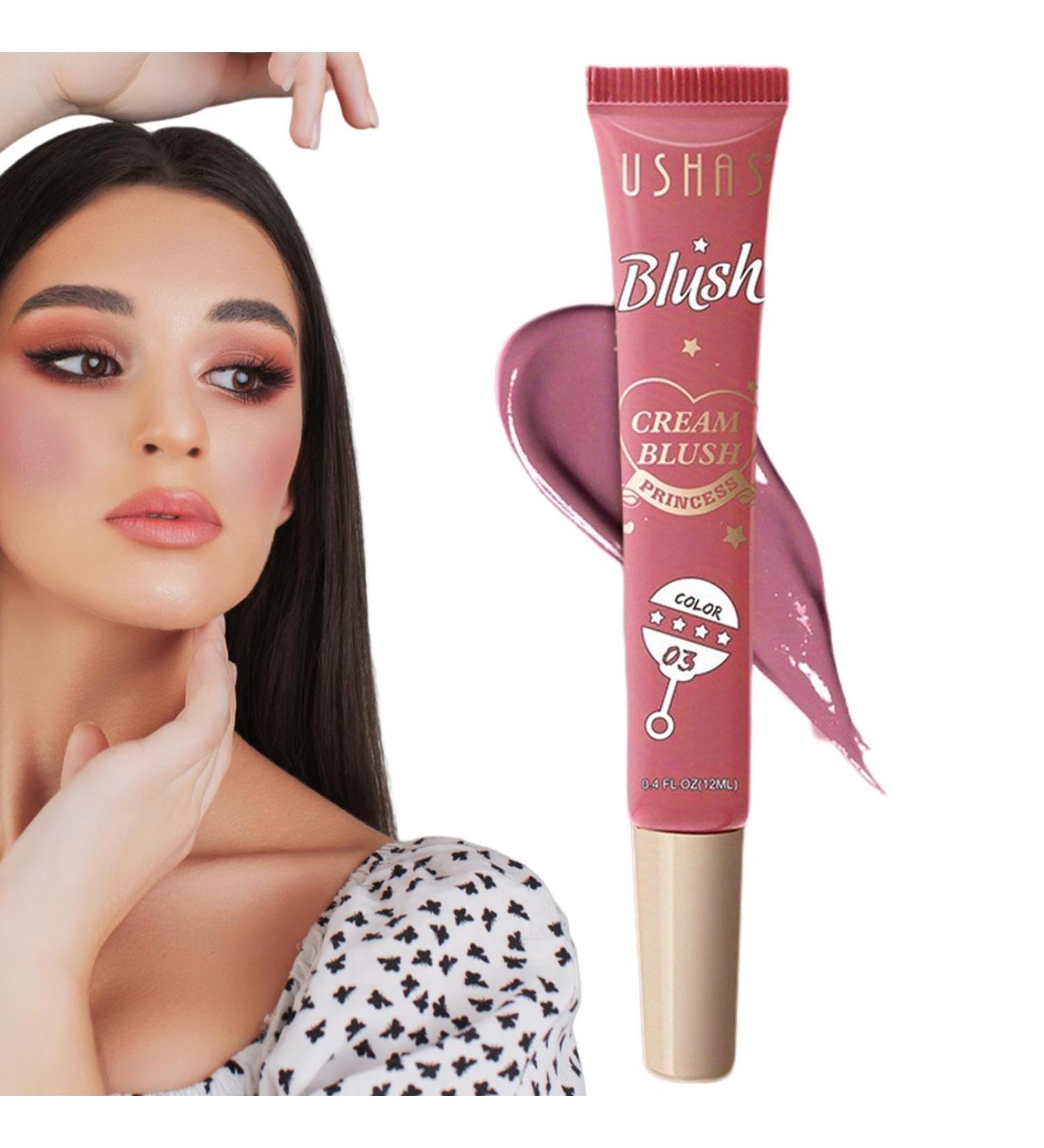 Cheek Tint Blushes Long Wearing Matte Cream for Mature Skin - Long Wearing Hydrating Matte Cheek Cream Blushes Natural Glow Cheeks Lips Make Up Pochy 03 - Buy Online on GoSupps.com