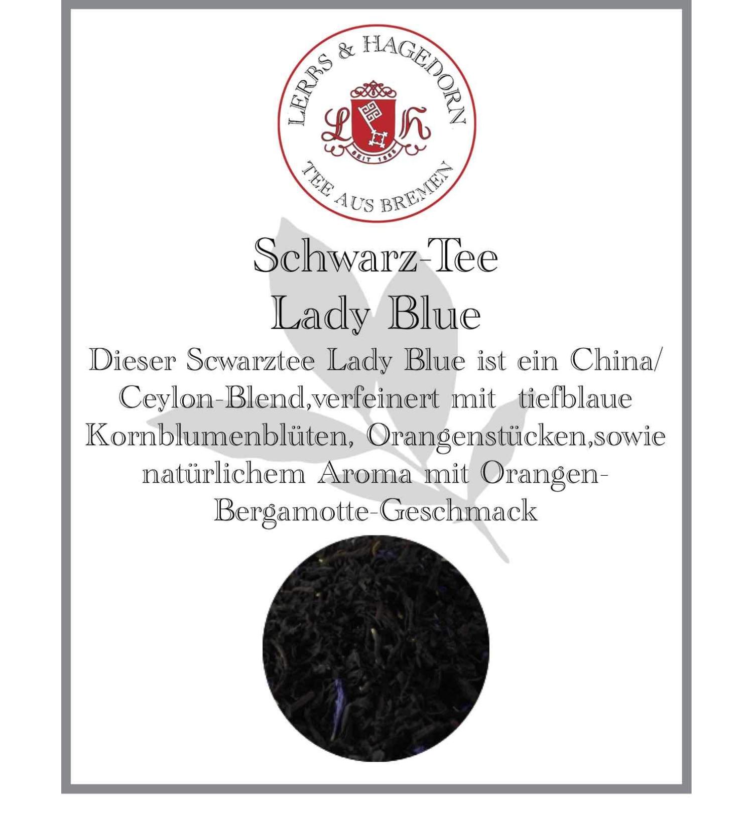  Lerbs & Hagedorn Schwarz-Tee Lady Blue 250 g - Buy Online on GoSupps.com