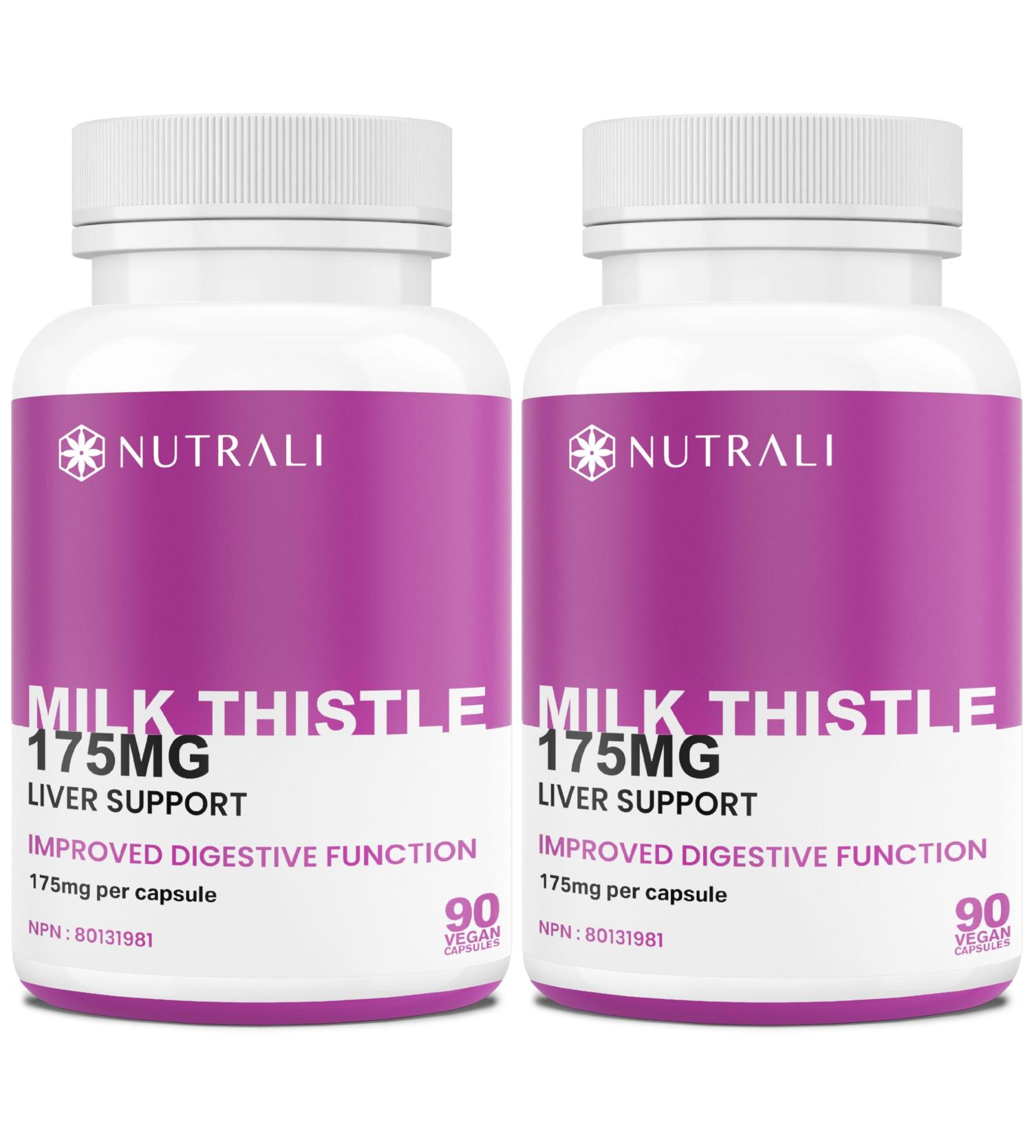 New HIGHEST POTENCY 175mg MILK THISTLE Capsules Liver Support Health & Detox. Helps Relieve Digestive Disturbances Milk Thistle Supplement for Women and Men 80% Silymarin Non-GMO Vegan Gluten Free. 90 Capsules. 2Pcks 180 count (Pack of 1) - Buy Online on GoSupps.com