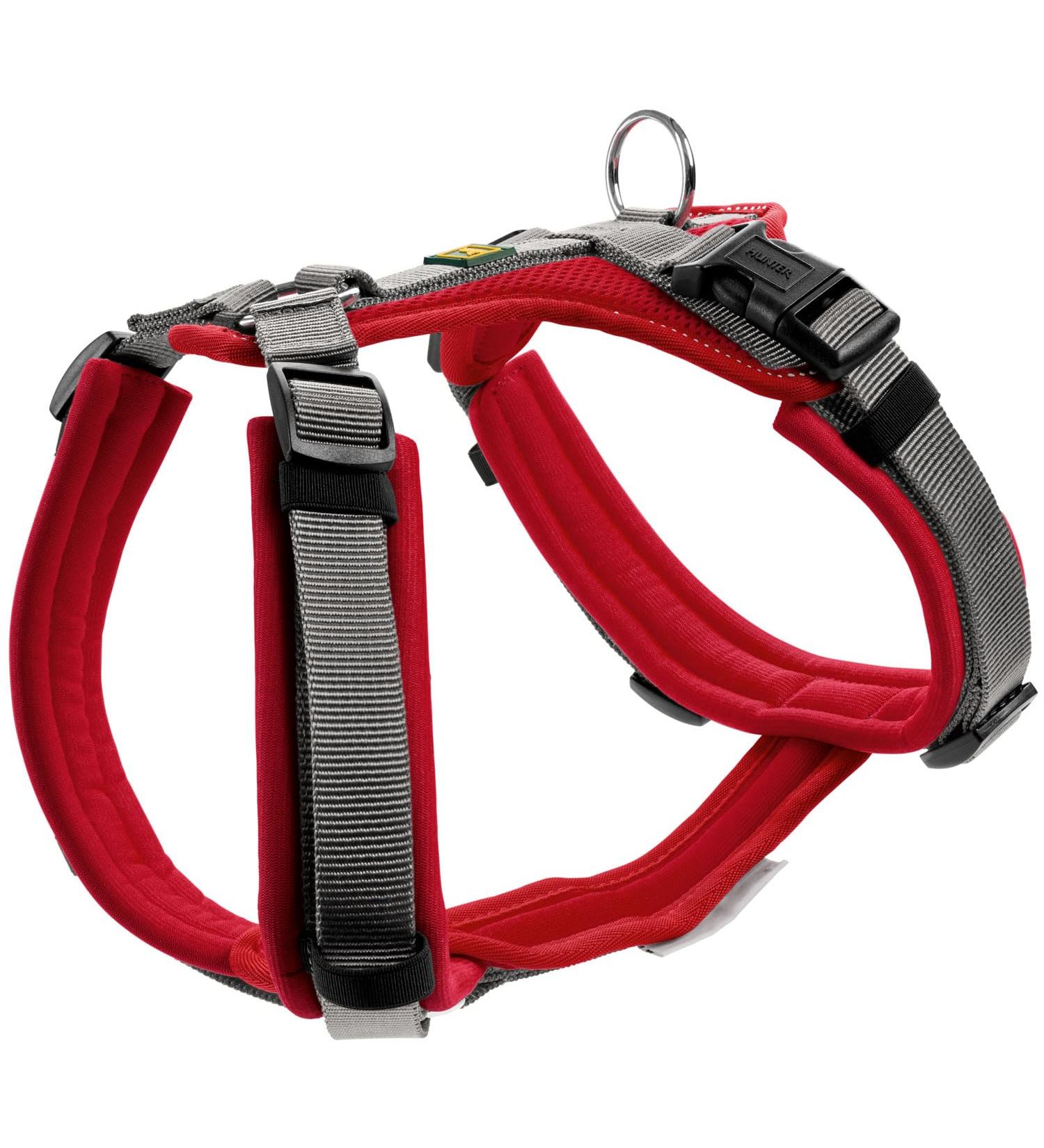 HUNTER Maldon Harness 47-69/SM Red/Grey | Premium Pet Harness for Comfortable International Shipping - Buy Online on GoSupps.com