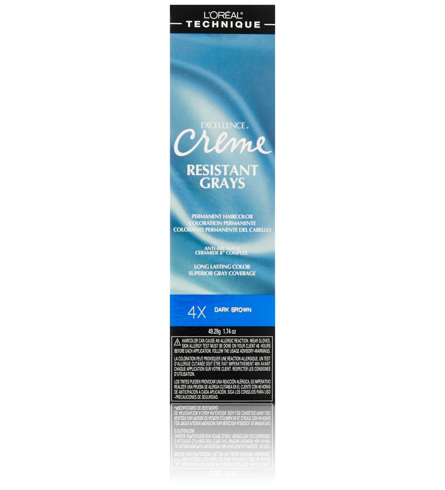 Loreal Excellence Creme Resist #4X Dark Brown Hair Color | 6 Pack (1.74 oz Each) - International Shipping Available - Buy Online on GoSupps.com
