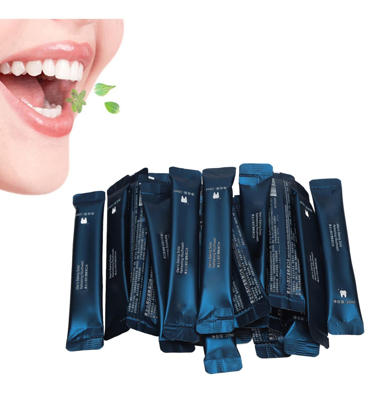 20pcs Mouthwash Sticks - Refreshing Travel Mouthwash with Soda for Men | Fresh Breath & Convenient Packaging - Buy Online on GoSupps.com