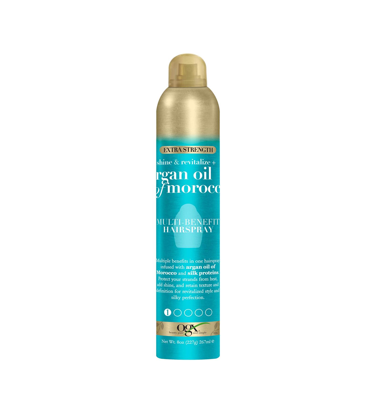 OGX Revitalize + Argan Shine Heat Protection Hairspray - 8oz - Buy Online on GoSupps.com