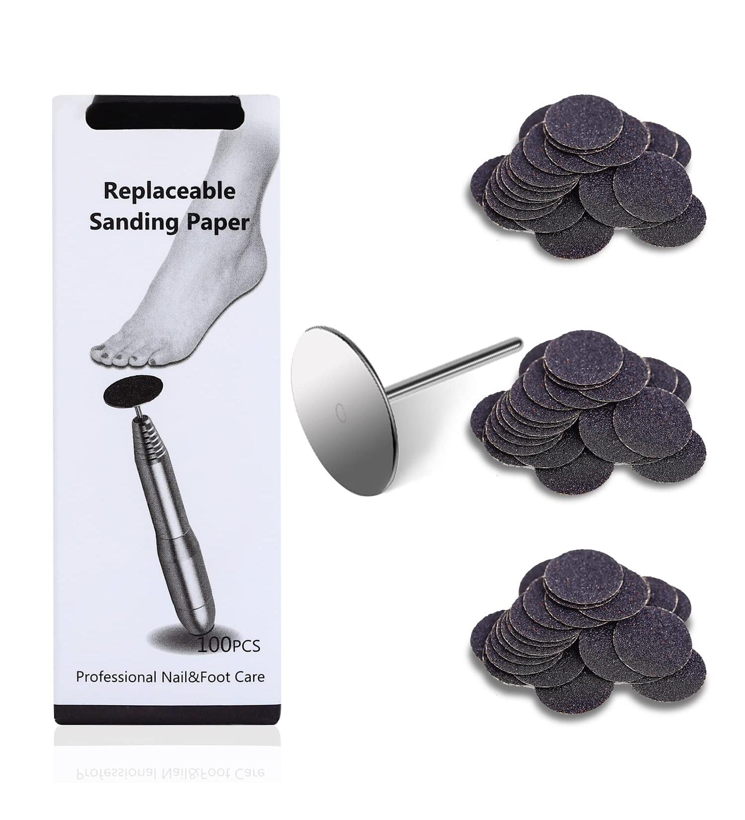 C12rtive 100pcs 180Grit Replacement Sandpaper Discs & Stainless Steel Drill Bit Set - Refill for 25mm Round Electric Foot File - Buy Online on GoSupps.com