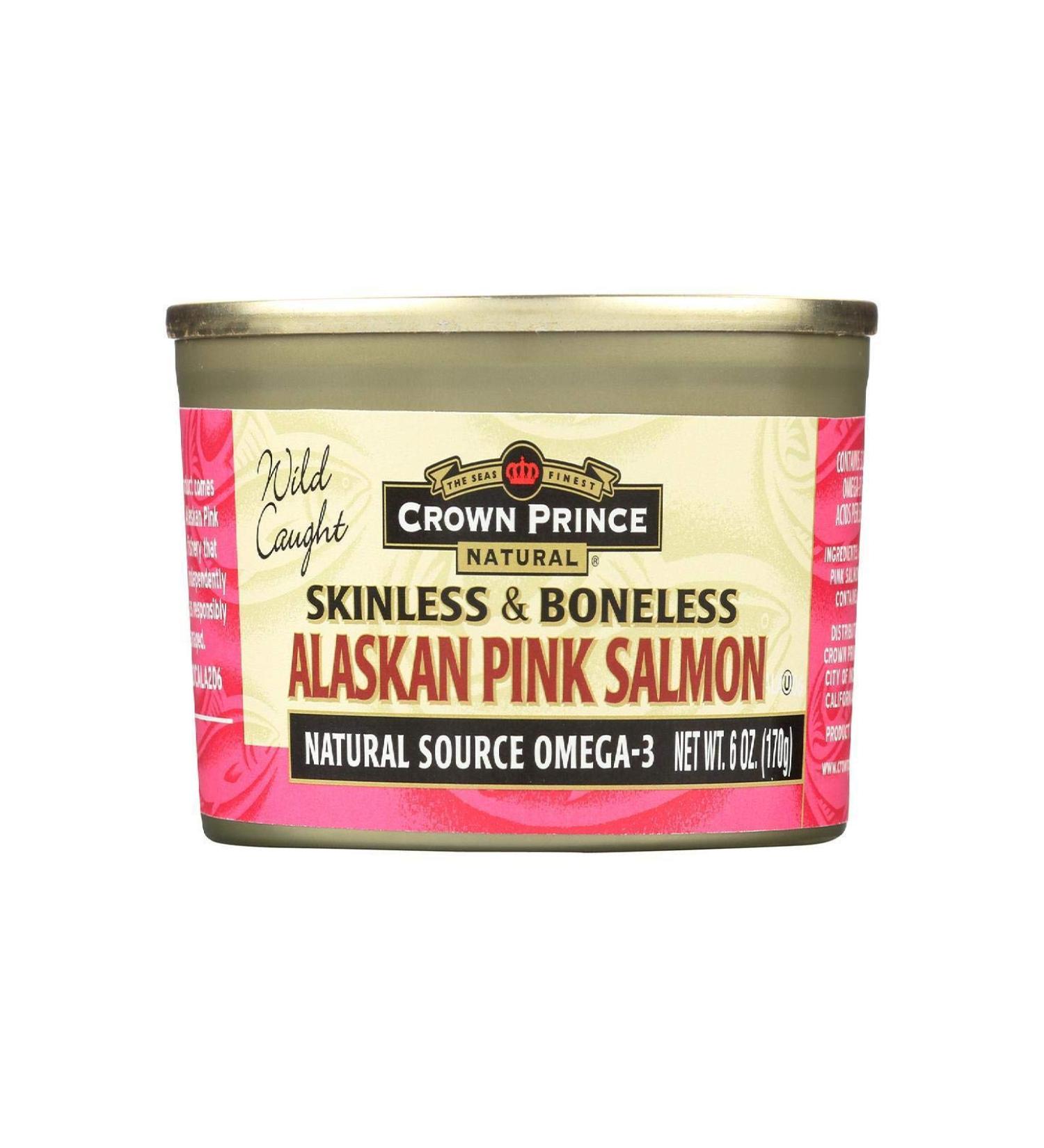 Crown Prince Natural Alaskan Pink Salmon Skinless & Boneless 6 oz (170 g)
