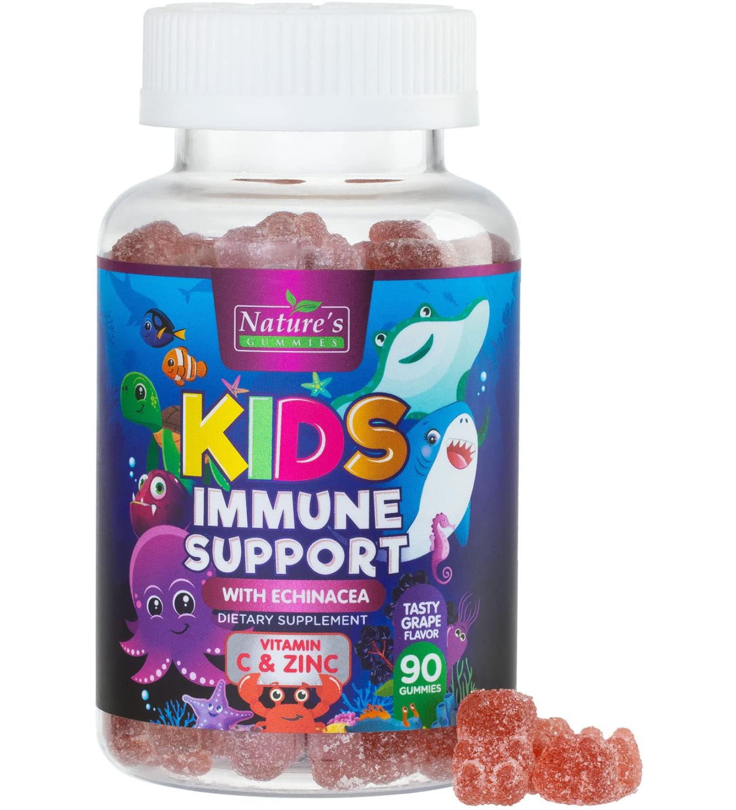 Echinacea Plus Vitamin C & Zinc Gummies for Kids - 90 Count | Nature's Nutrition - Buy Online on GoSupps.com