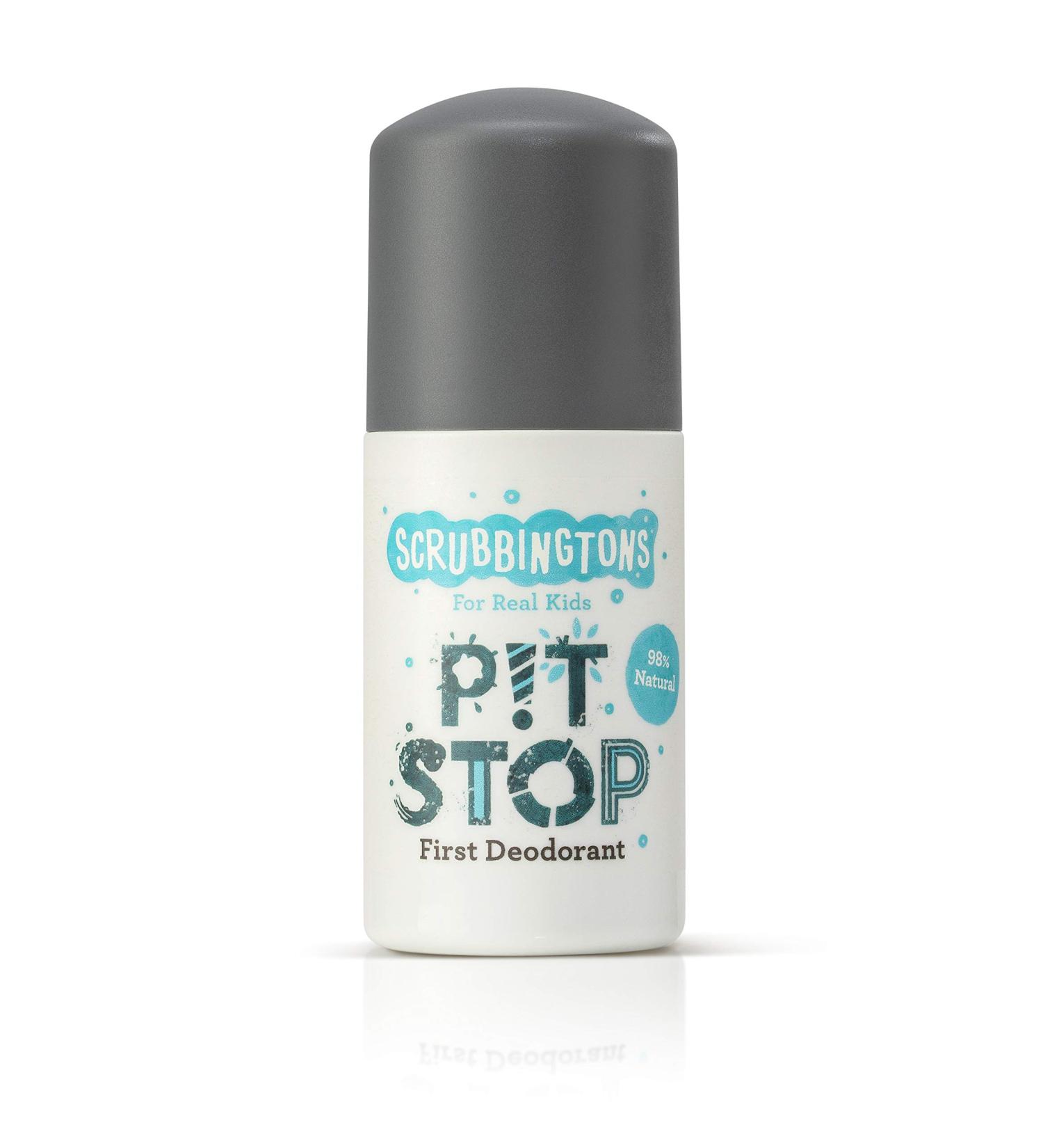 Scrubbingtons Pit Stop Children's Natural Deodorant 50ml - Aluminium & Alcohol Free, Sensitive Skin - Pack of 1 - Buy Online on GoSupps.com
