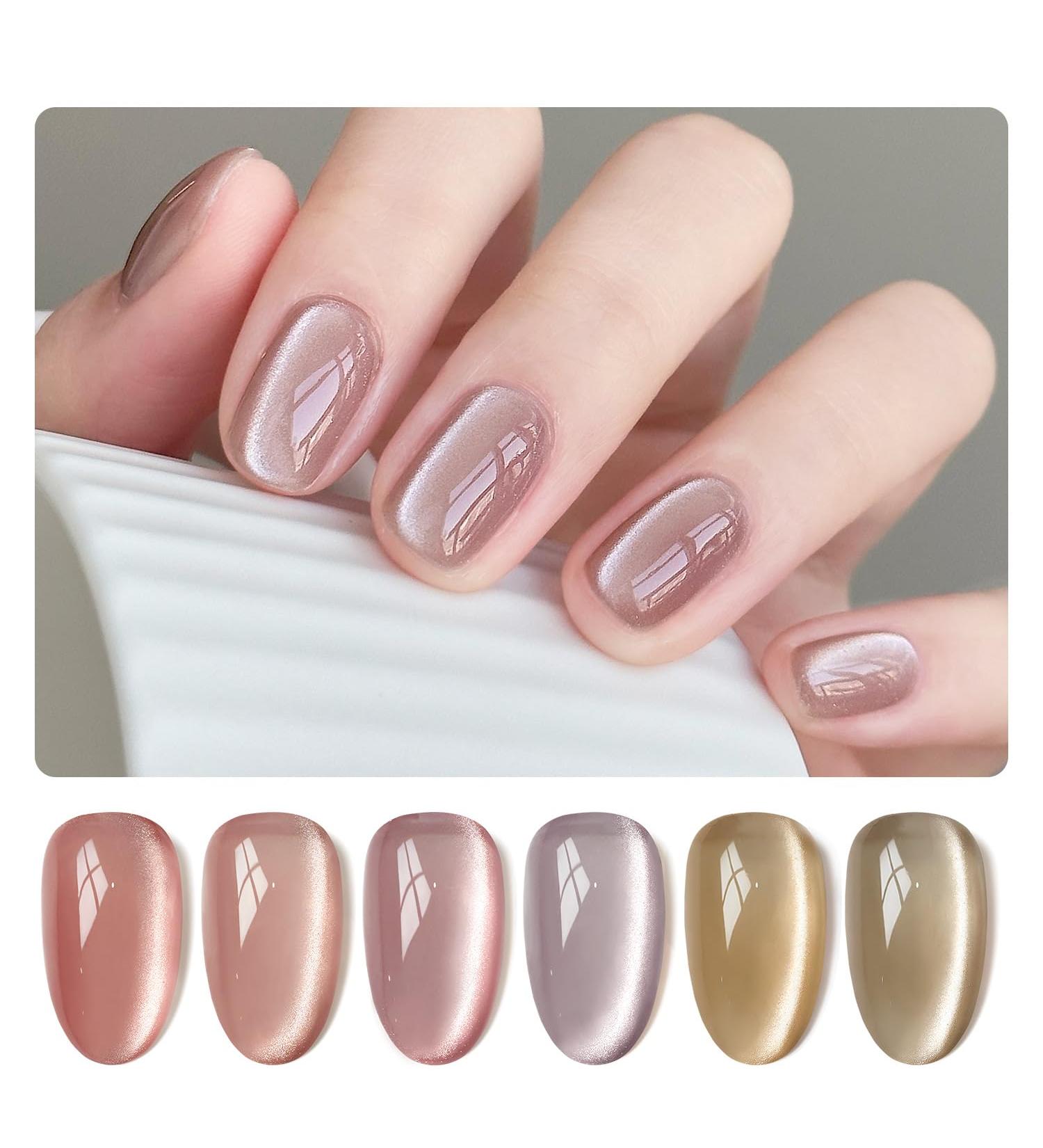 GAOY Forest Sunset Cat Eye Gel Nail Polish Set - Holographic Magnet Gel for Salon Manicure & DIY Nail Art at Home - International Shipping Available - Buy Online on GoSupps.com