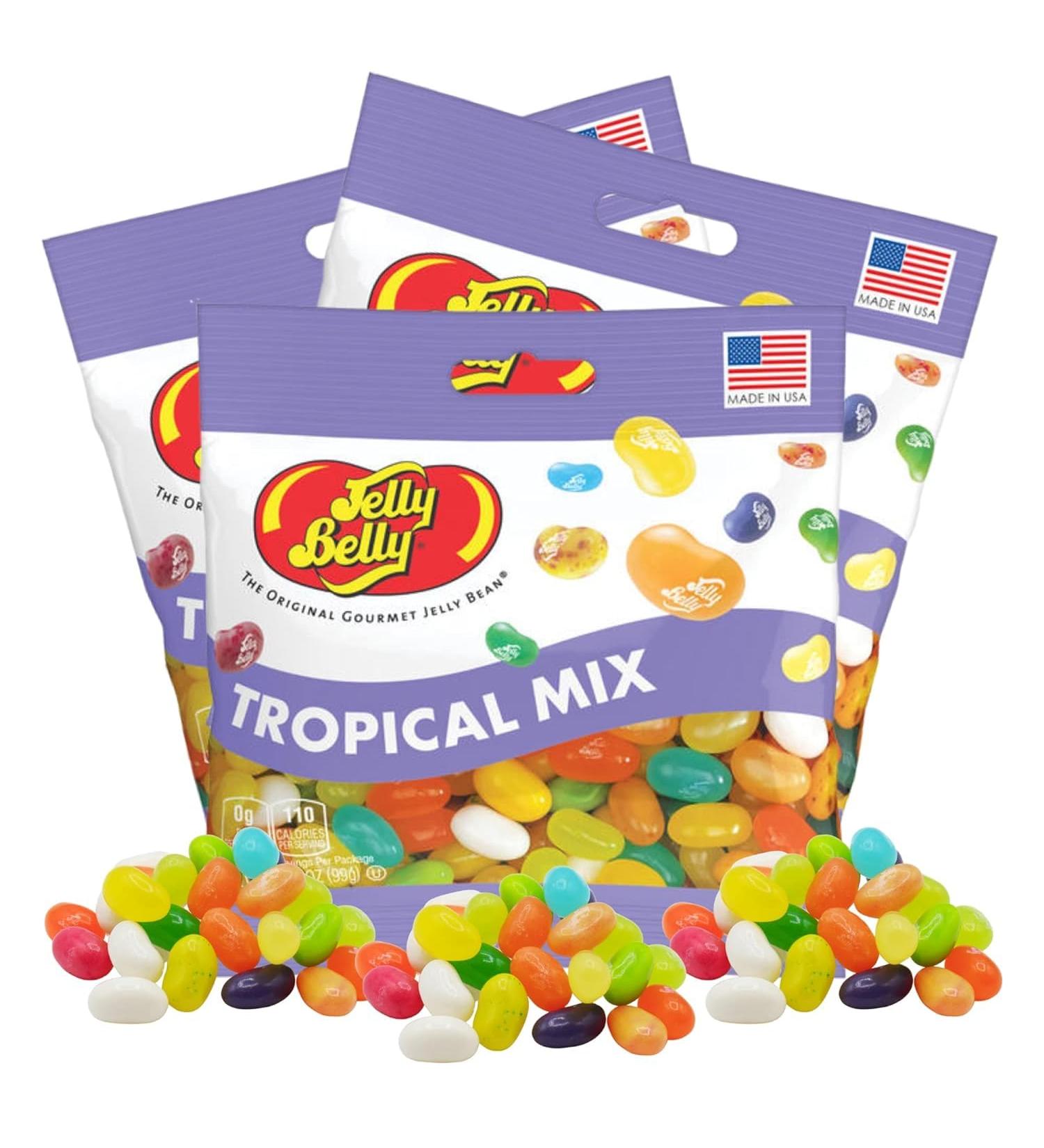 Jelly Belly Tropical Mix Gourmet Jelly Beans 3-Pack Bundle - Christmas & Holidays Candy - Vegan Candy Dairy Free Snacks Kosher Candy Gluten Free Bulk Candy Stocking Stuffers for Teens - Buy Online on GoSupps.com