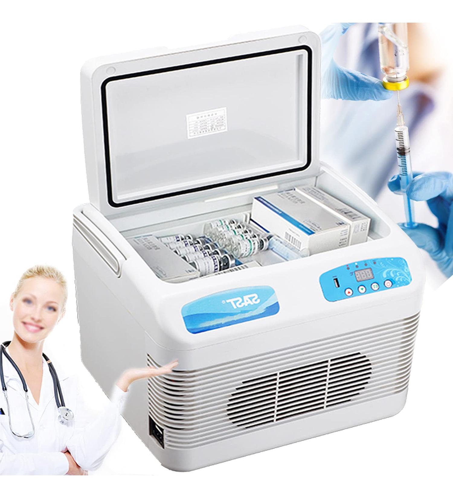 Portable Insulin Refrigerated Box - Car refrigerator Mini fridge Insulin Cooler Travel case USB car Charging Medicine Refrigerator for Insulin Vaccine Eye Drops 12L - Buy Online on GoSupps.com