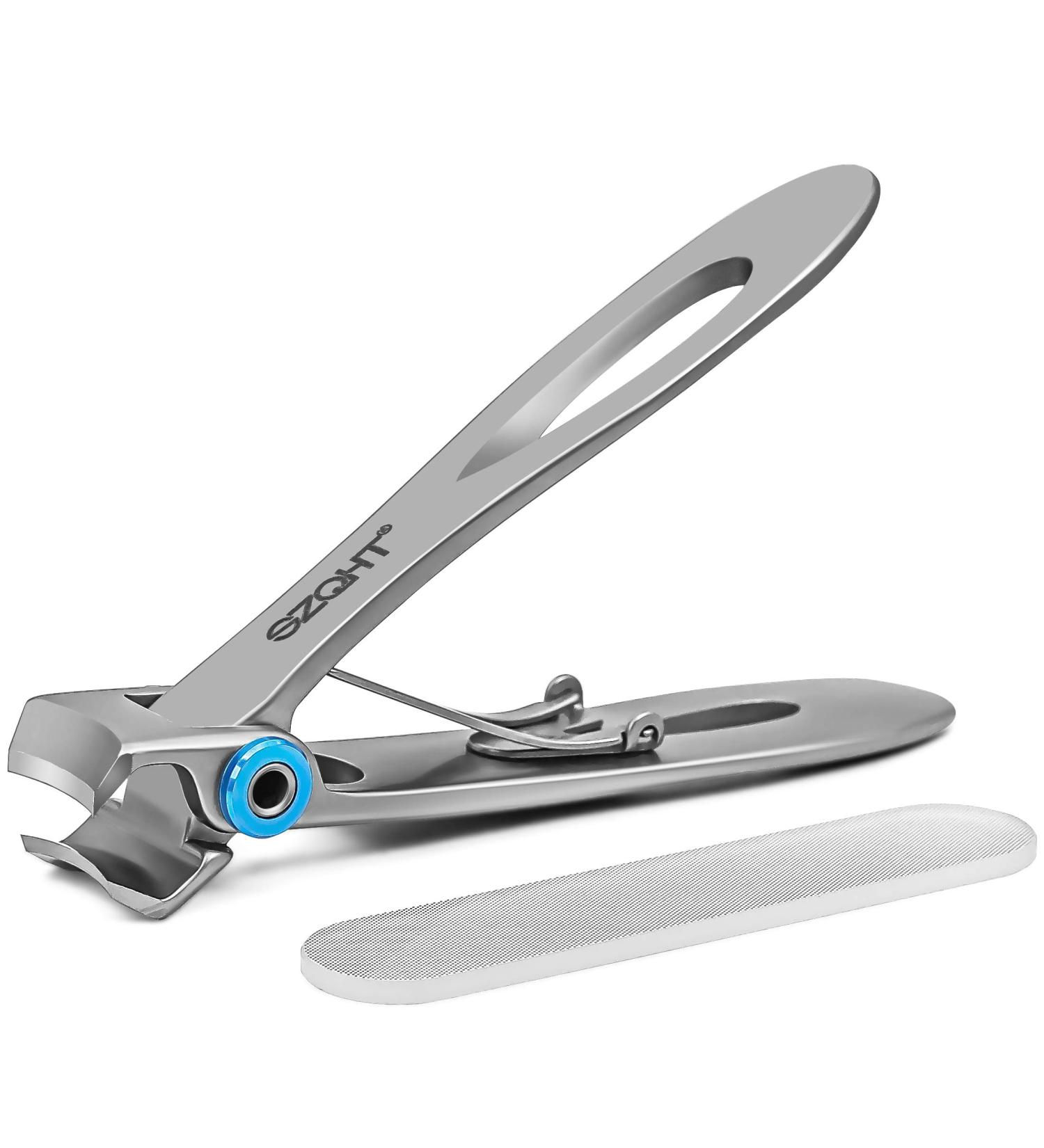 Robust Toenail Clippers for Thick Nails - Silver Nail Clippings Over 15mm Cheek Opening Ideal for Seniors & Men - Buy Online on GoSupps.com