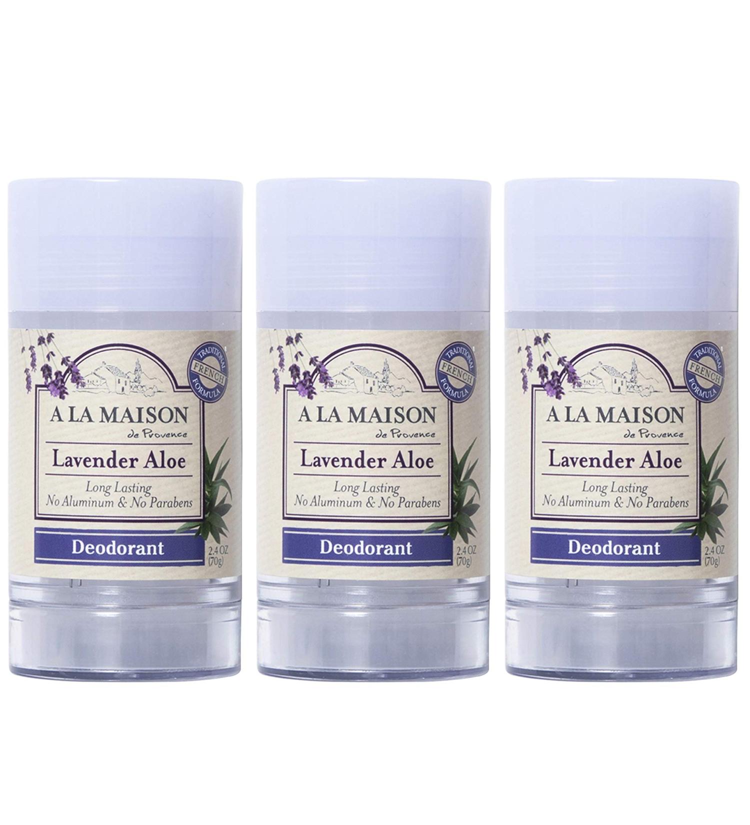 A La Maison Lavender Aloe Aluminum Free Deodorant - Natural Deodorant (3 Pack) 2.4oz for Women and Men - Buy Online on GoSupps.com