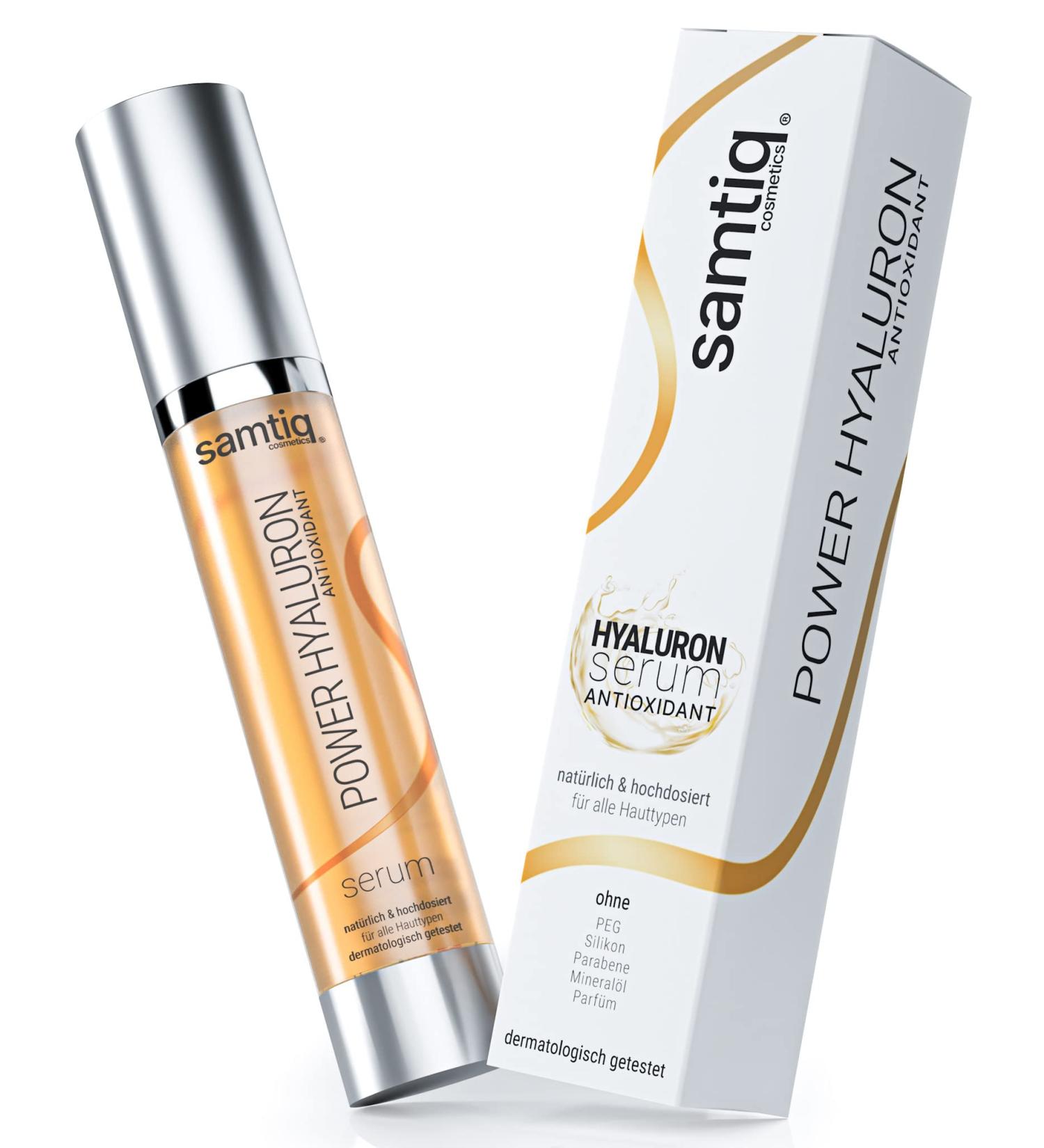 Samtiq Power Hyaluron Serum - Highly Concentrated Hyaluronic Gel with Green Tea Extract | 50ml | Ideal for Microneedling & High Dosage Hydration - Buy Online on GoSupps.com