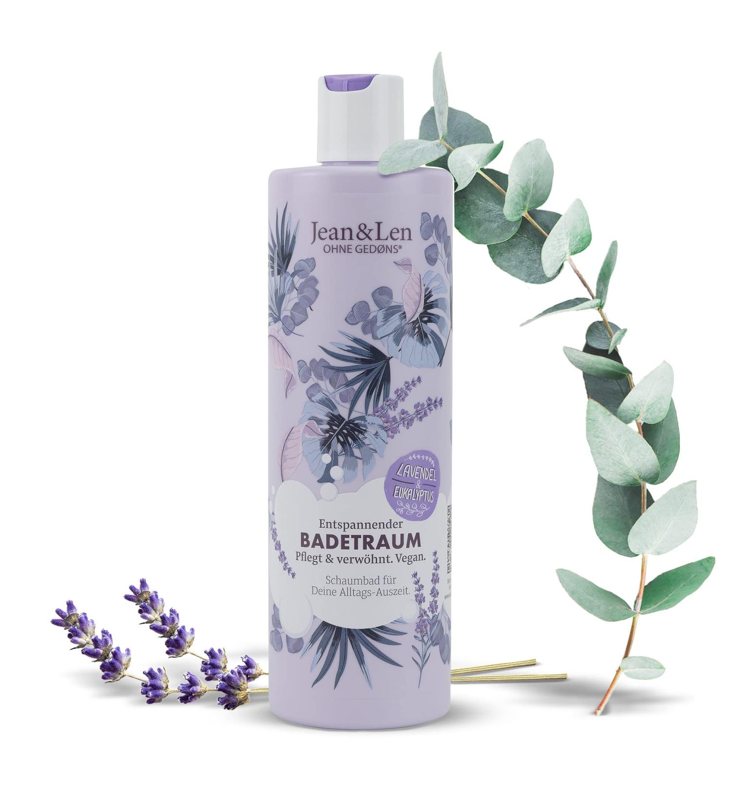 Jean & Len Relaxing Bathing Dream Eucalyptus & Lavender Foam - Vegan Paraben-Free Bathing Additive (400 ml) - Buy Online on GoSupps.com
