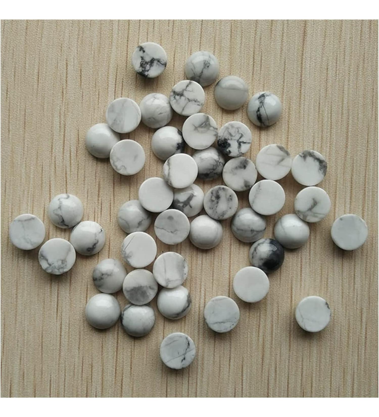 Minerals Stones Fashion Natural Stone Mixed Around 10mm Pearls for DIY. Jewelry Accessories Wholesale 50PCs / Lot Crystal Stones Decoration ERTEYIN (Color : White Turquoise) - Buy Online on GoSupps.com