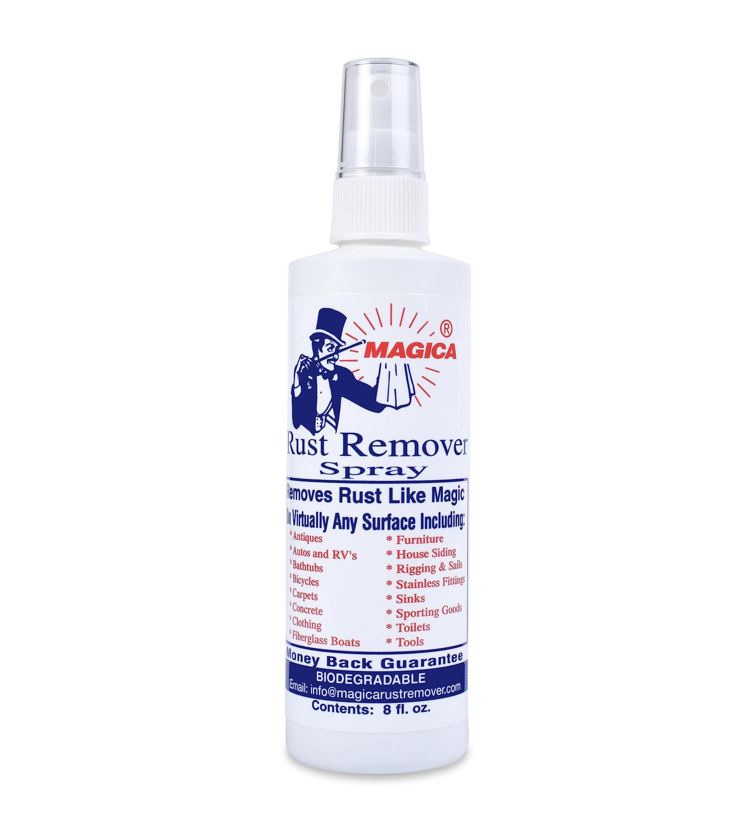 Magica Rust Remover Spray 8oz Non-Toxic Professional-Grade Multi-Surface Solution for Quick Rust Removal - Buy Online on GoSupps.com