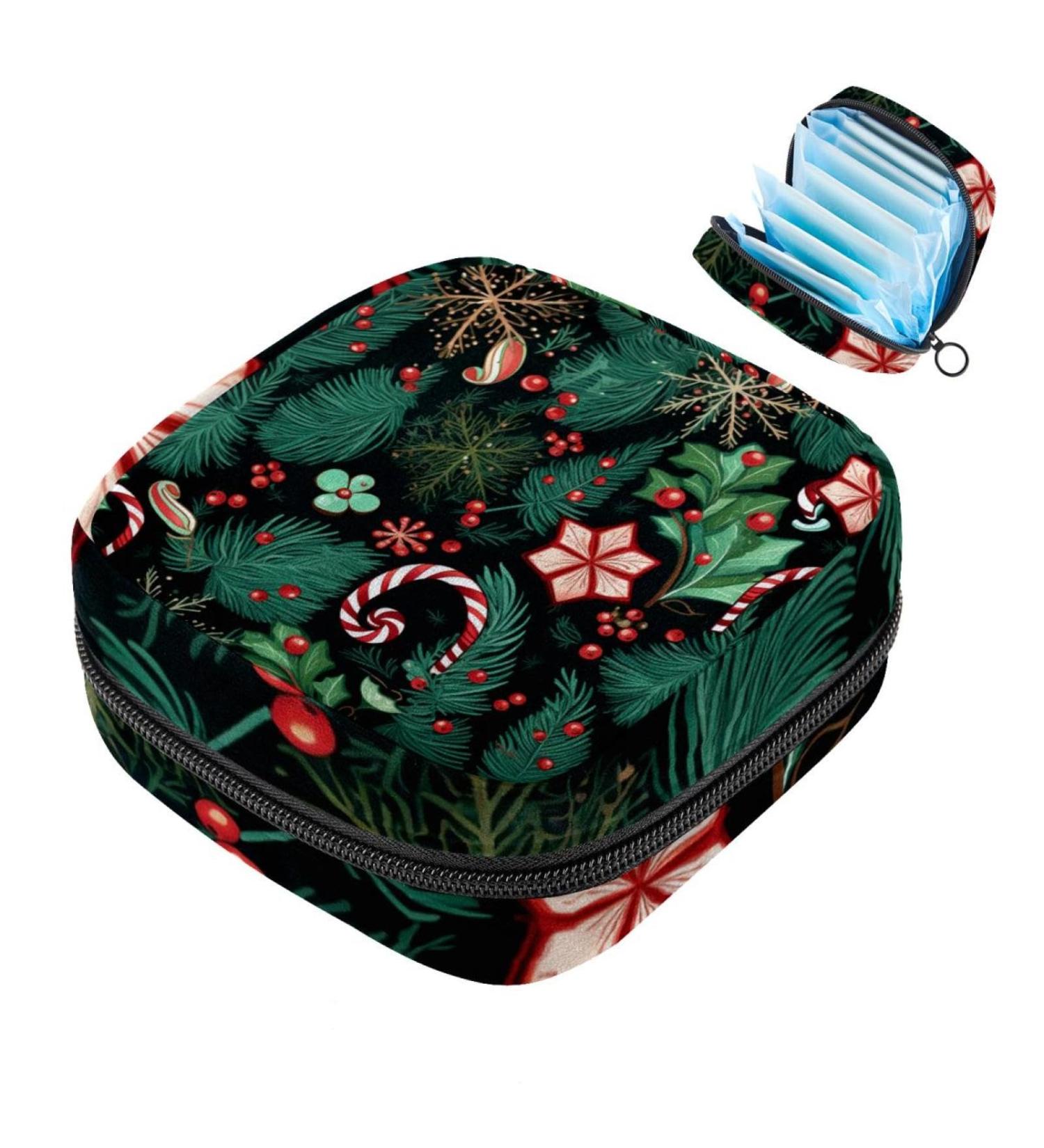 MUOOUM Christmas Sanitary Napkin Storage Bag - Portable & Stylish for Women & Teens | Menstrual Cup & Breastfeeding Holder (Color 7) - Buy Online on GoSupps.com