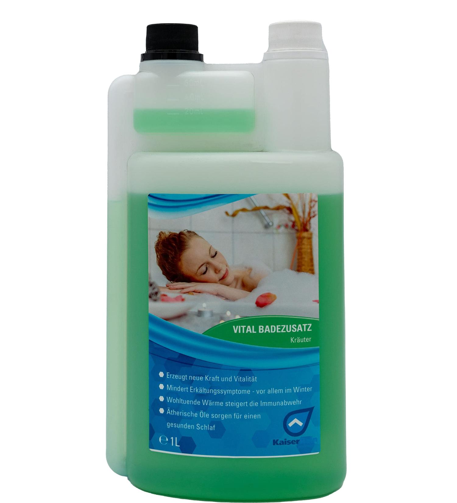 KaiserRein Vital Bath Additive 1L - Herbal Relaxation for Men & Women | Up to 33 Baths | International Shipping - Buy Online on GoSupps.com