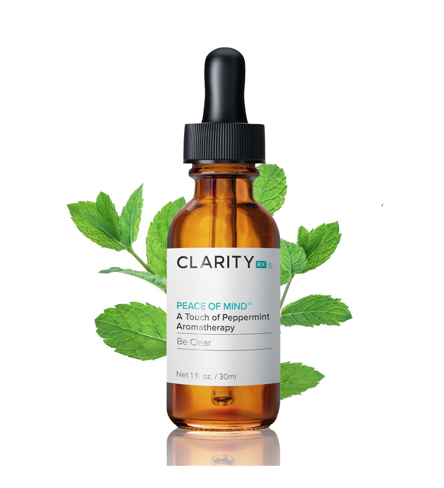 ClarityRx Peace Of Mind: Calming Peppermint Aromatherapy Concentrate - Natural Plant-Based Essential Oil Face Treatment (1 fl oz) | Shop Internationally - Buy Online on GoSupps.com