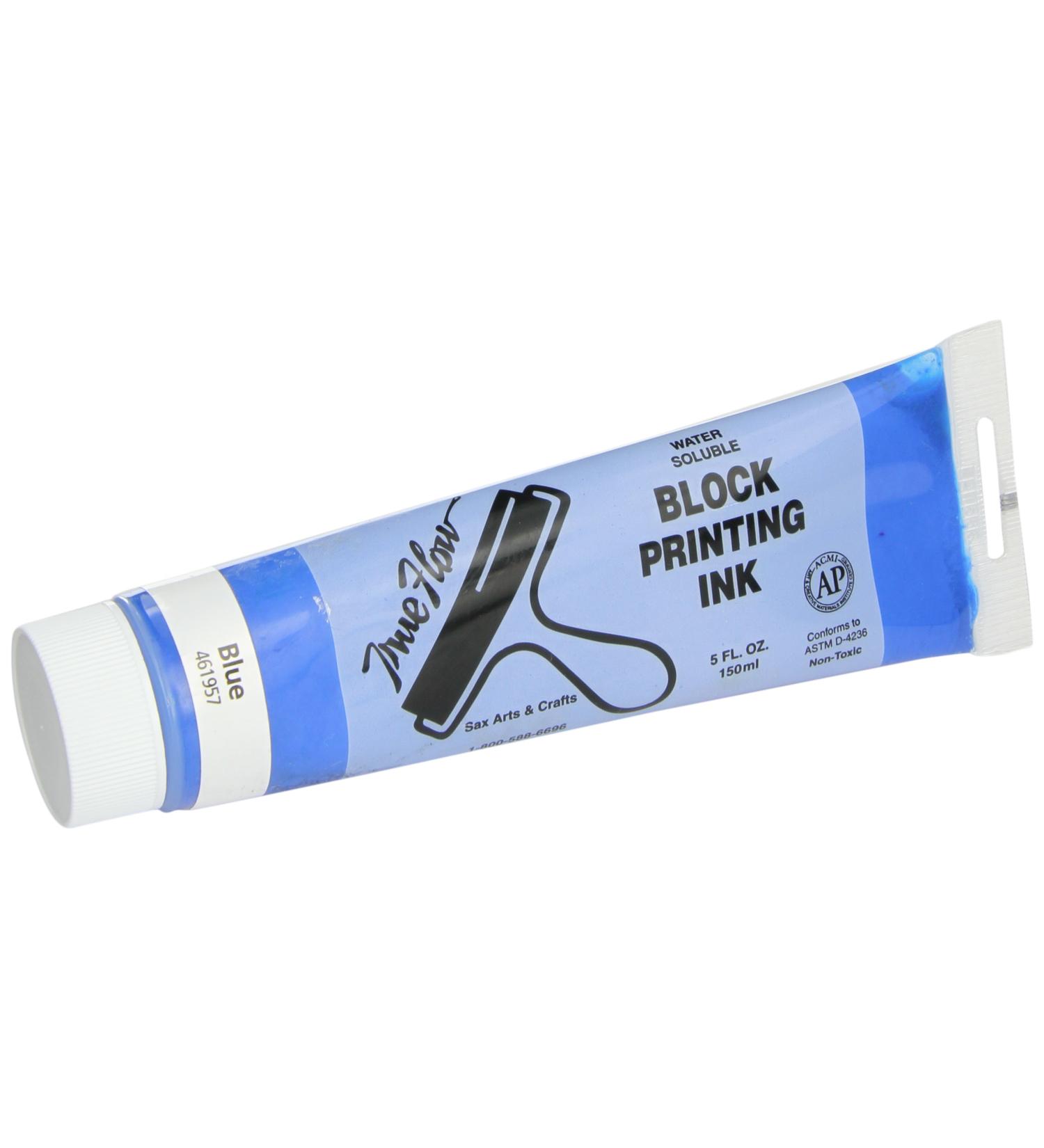 Sax True Flow Water Soluble Block Printing Ink - 5 Ounce Tube - Blue - 461957