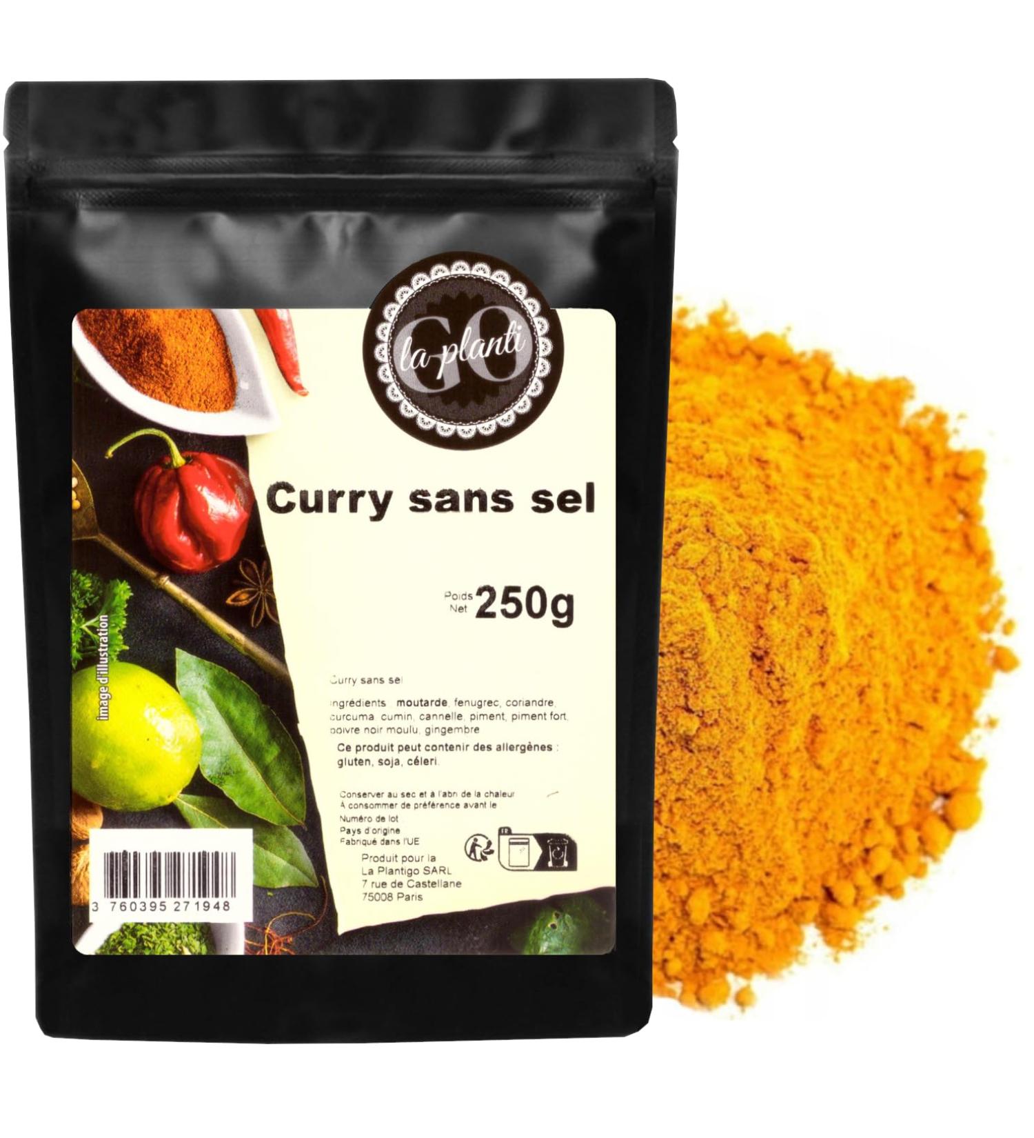  LA PLANTIGO Curry without salt 250 g- LA PLANTIGO - Buy Online on GoSupps.com