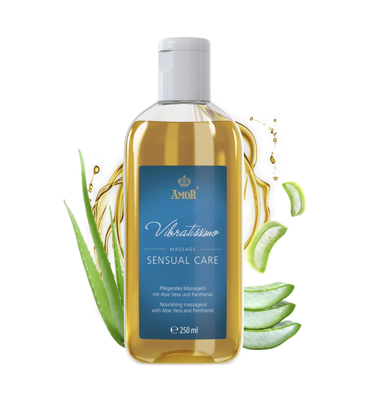 Vibratissimo Sensual Care - Massage Oil Love Oil Body Oil with Aloe Vera Sensual Care 250 ml (Pack of 1) - Buy Online on GoSupps.com