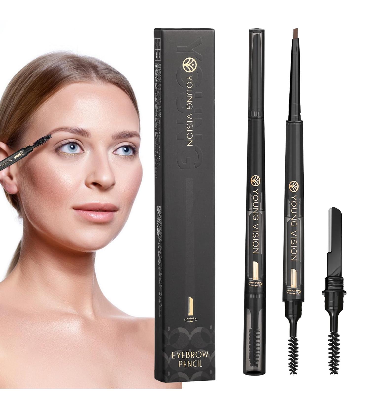 Waterproof Eyeliner Precision High-Pigmented Creamy - Eyebrow Trimmer and Brush Design Waterproof Retractable Eyeliner Makeup for Daily Use Beginner Friendly 02 - Buy Online on GoSupps.com