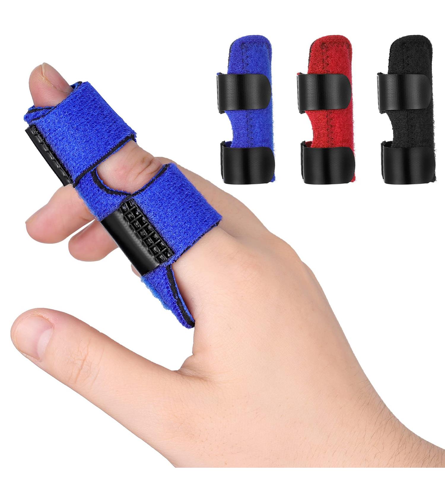 Altcompluser Finger Rail Support Set - 3-Piece Stabilizer for Broken Fingers Arthritis & Tendinitis | Black/Blue/Red - Buy Online on GoSupps.com