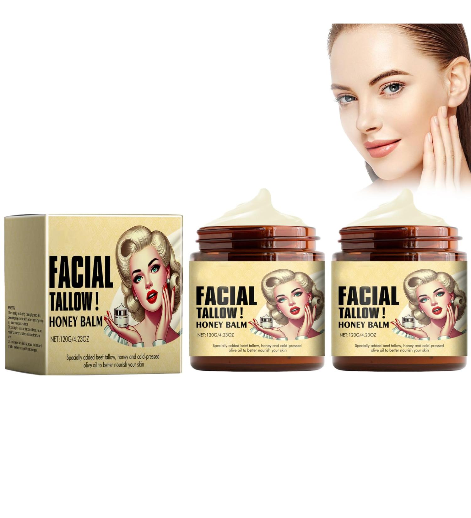 Shantou Yingji 2 pieces Beef Tallow Cream Beef Tallow Skincare beef moisturizer deep effective moisture care nourishing skin moisturizer 2 pieces x 120 g cream 3 - Buy Online on GoSupps.com