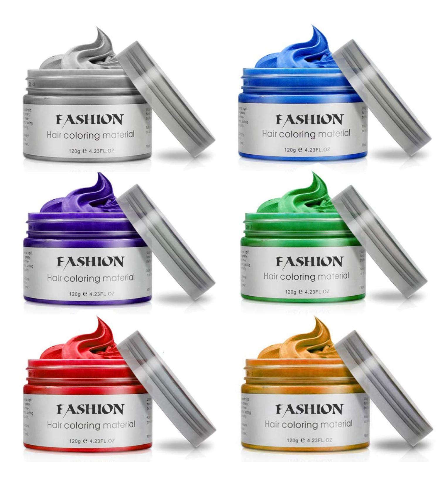 120g Hair Wax | Temporary Hair Color for Men & Women | Professional Styling Pomade | Long-lasting & Moisturizing | 6 Colors Available - Buy Online on GoSupps.com