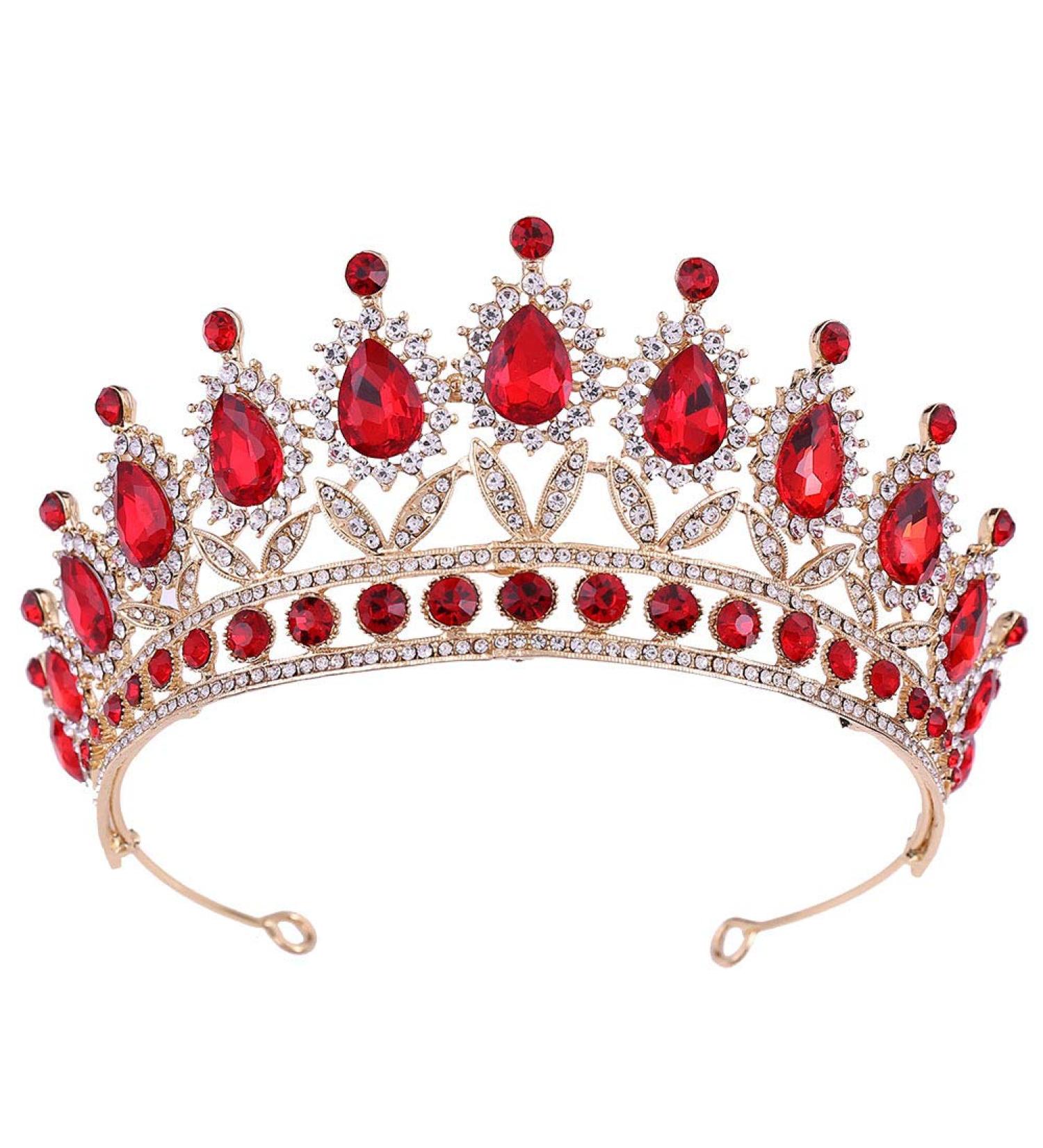 Red Tiaras and Crowns for Women - Bridal, Wedding, Princess, Party Headpiece - Buy Online on GoSupps.com
