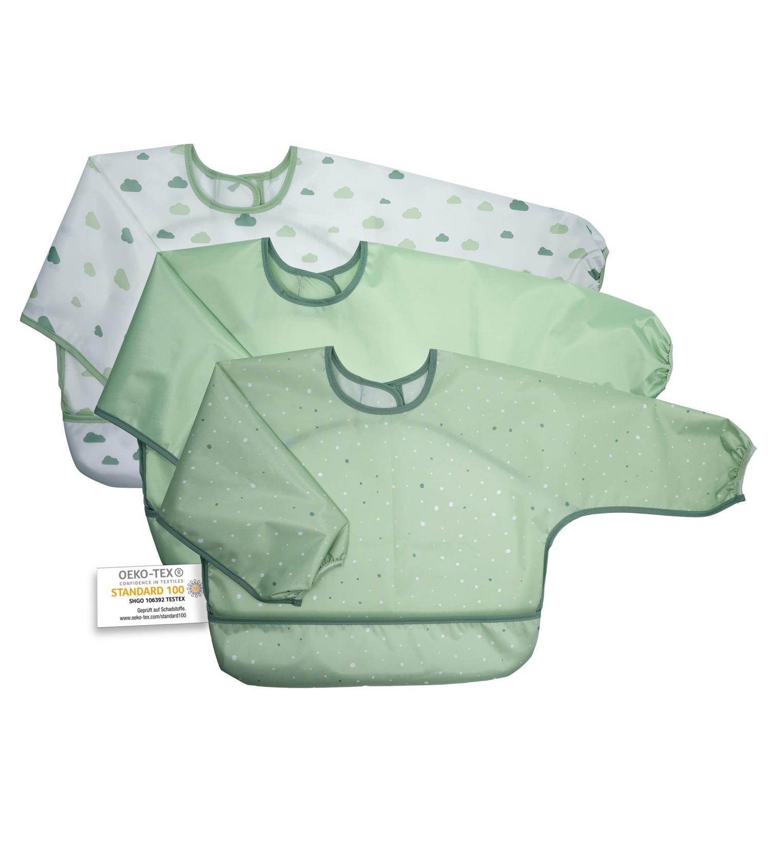 Miamia Baby Libchchen 3 Set - Water-Repellent Sleeves with Velcro Fastener & Collecting Bowl | Oeko-Tex Certified | Eco-Friendly Baby Gear in Green - Buy Online on GoSupps.com